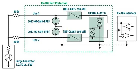 Схема защиты RS-485
