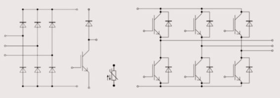 Схема внутренних соединений модуля EconoPIM™