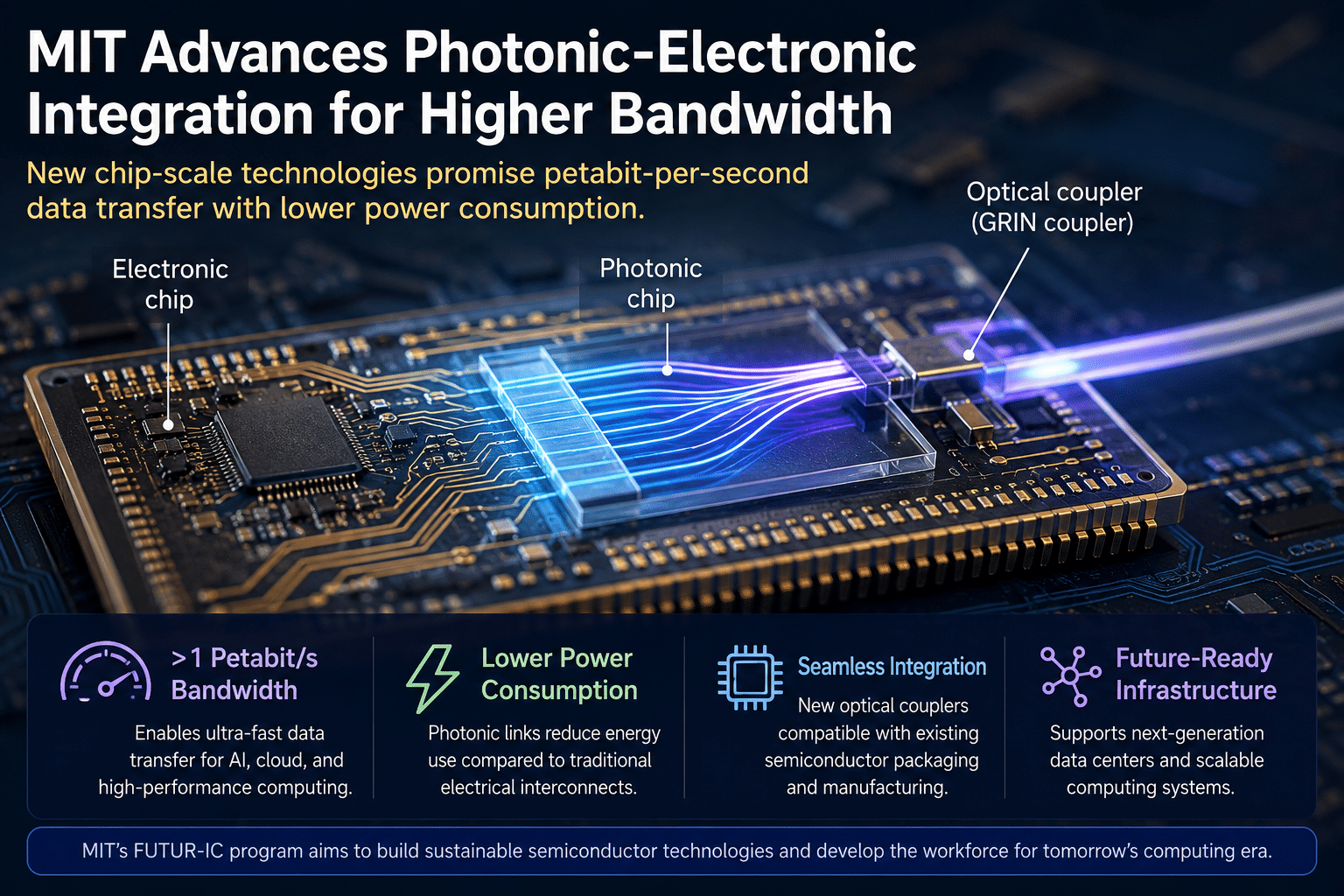 Photonics chips for high-bandwidth data transmission
