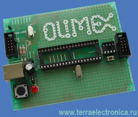 AVR-P40-USB – недорогая плата для макетирования устройств на базе микроконтроллеров AT90S8535 и AT90S4434 фирмы AMEL