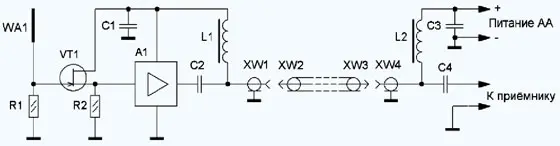 Упрощённая схема АА Е-поля