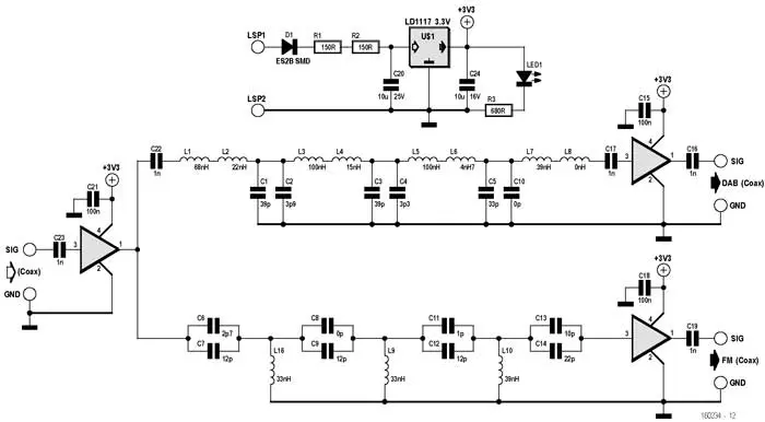 Schematic of the active diplexer Schematic of the active diplexer