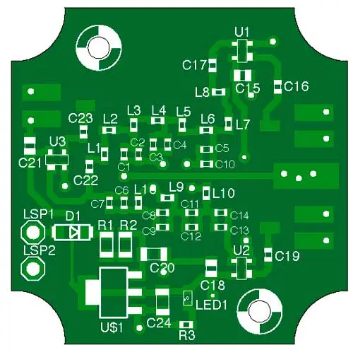PCB layout for the active diplexer
