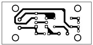 An actual-size PCB layout for the tester circuit An actual-size PCB layout for the tester circuit