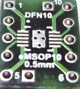 Переходная плата DFN10 eMSOP10 0,5mm