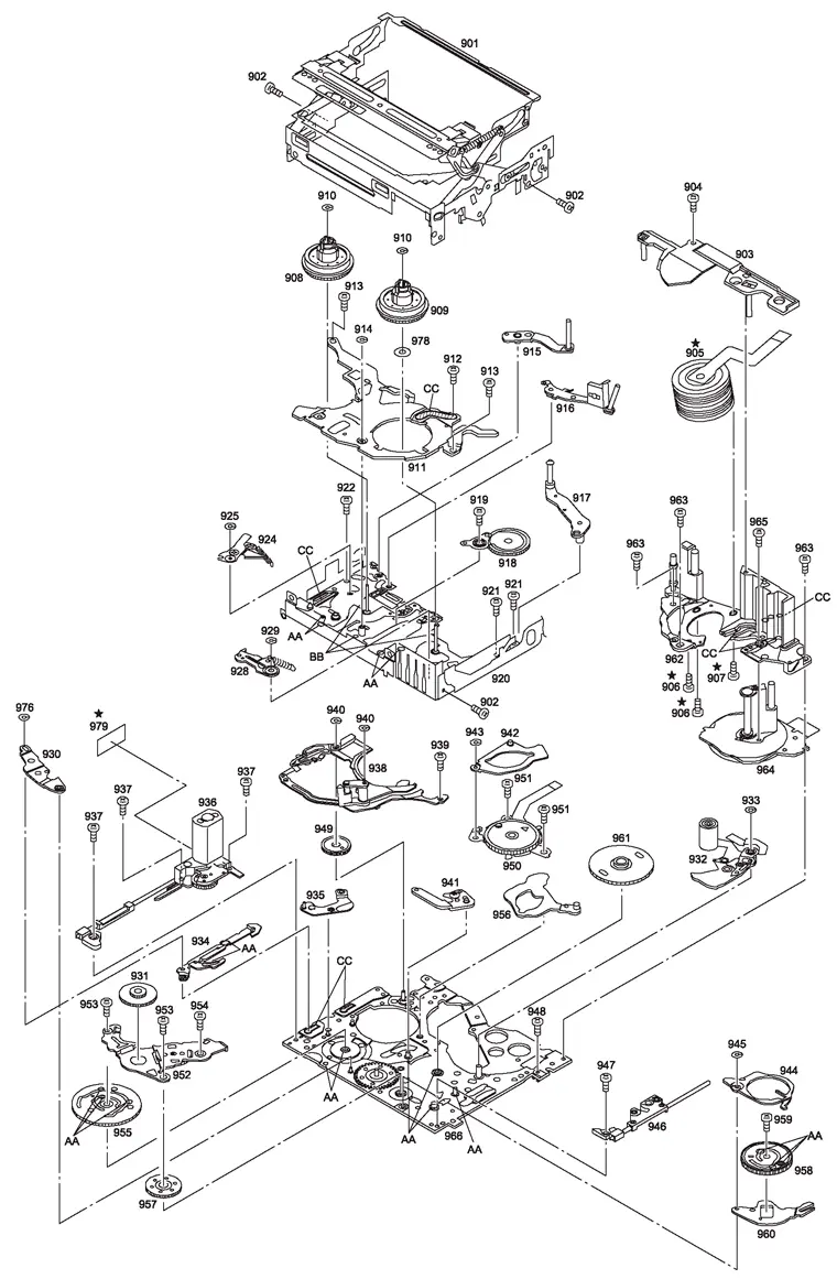 Сборочный чертеж механизма YMA0029P