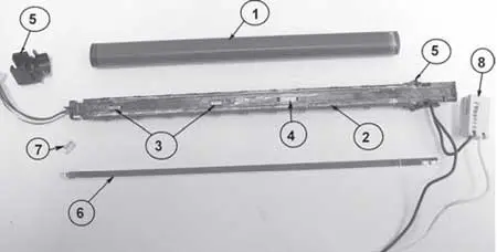 Элементы верхней части узла термозакрепления