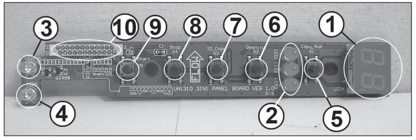 Рис. 1. Плата панели управления Ricoh Aficio SP 100SU