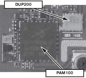Фрагмент с ИМС DUP200, PAM100