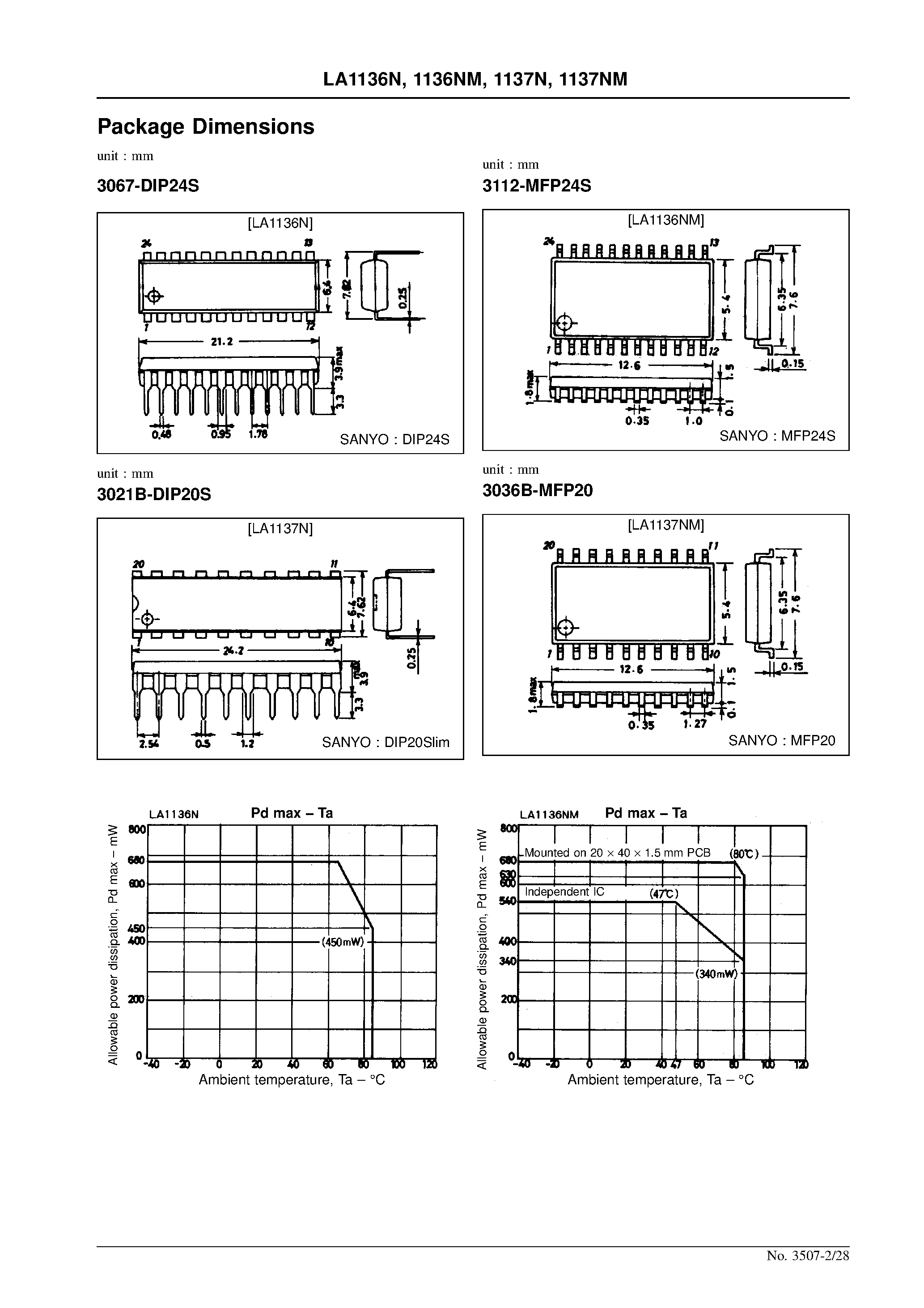 Даташит на микросхему LA1136 страница 2 Даташит LA1136 - AM Tuners for Car Radios and Home Stereos страница 2