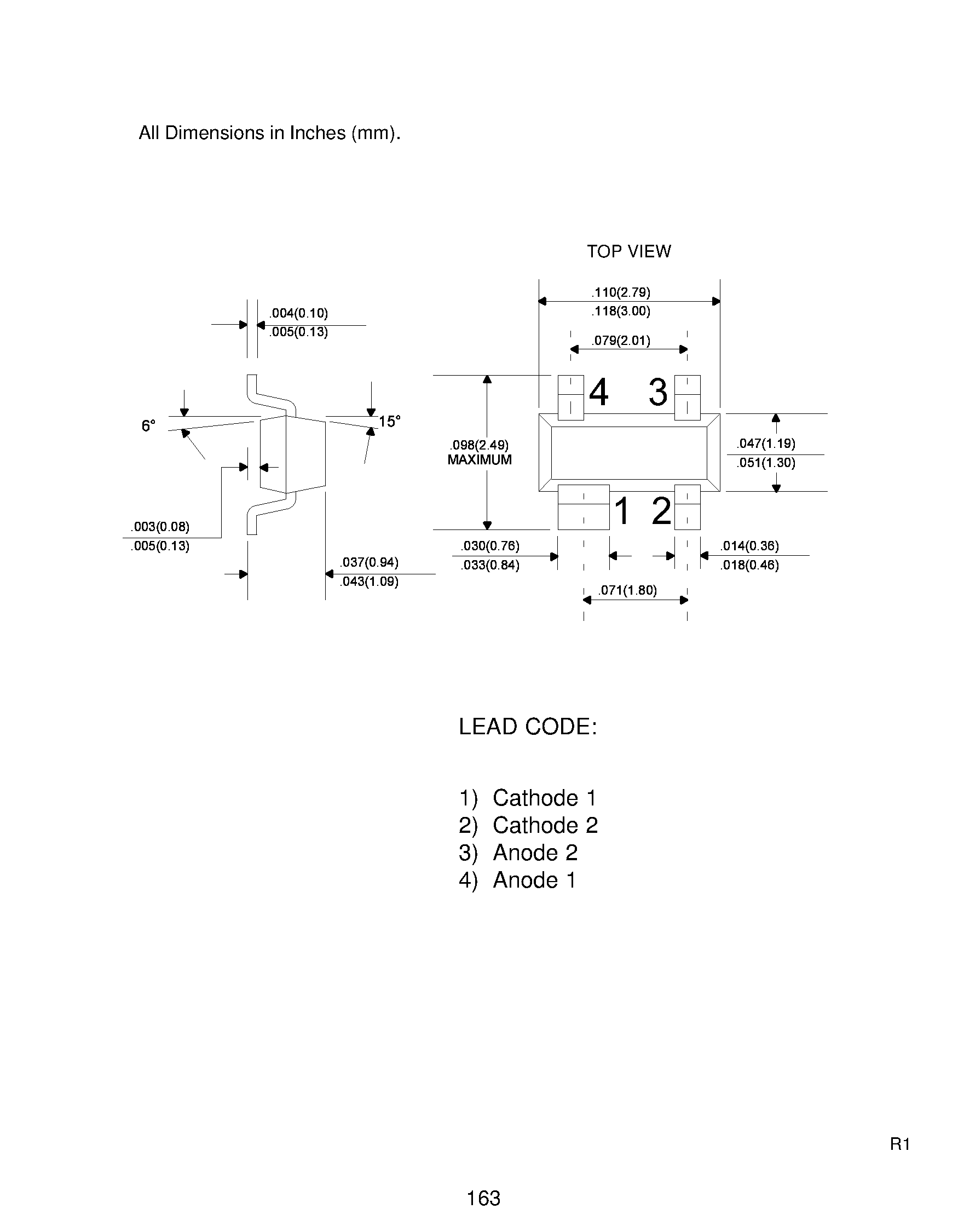 Даташит на микросхему CMFD2004I страница 2 Даташит CMFD2004I - DUAL ISOLATED HIGH VOLTAGE SWITCHING DIODES страница 2