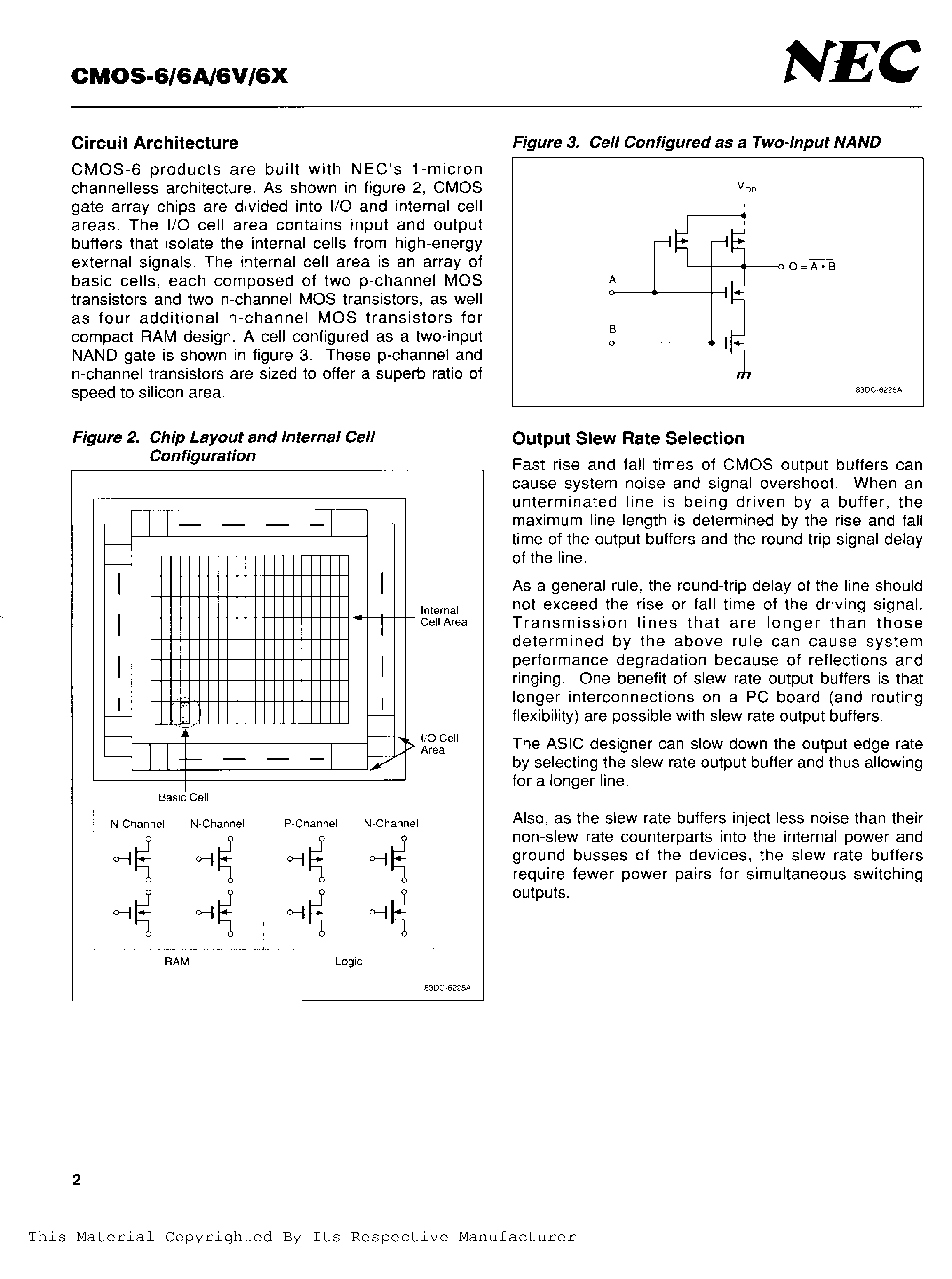 Datasheet CMOS-6V page 2 Datasheet CMOS-6V - 1.0-MICRON CMOS GATE ARRAYS page 2