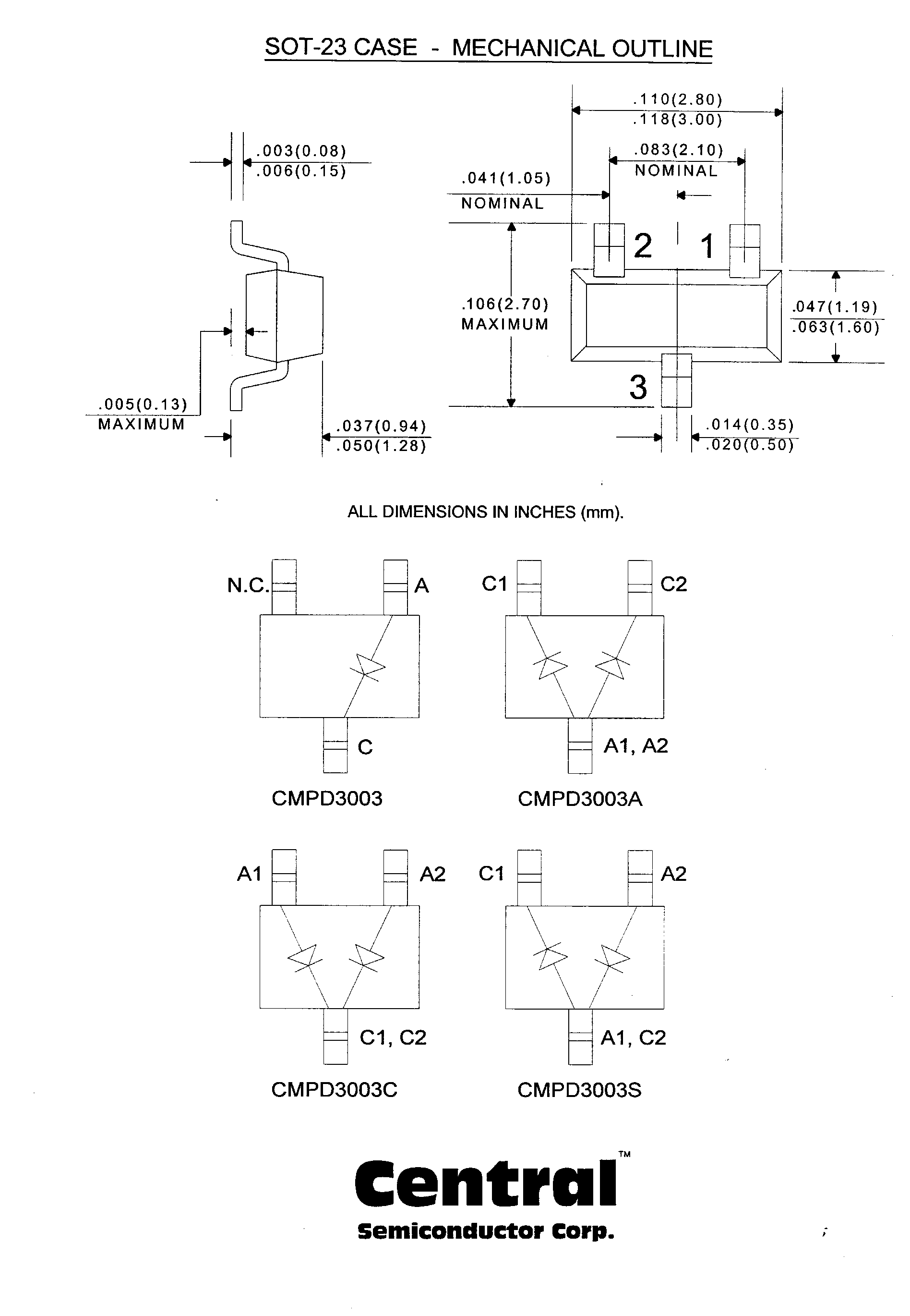 Даташит на микросхему CMPD3003C страница 2 Даташит CMPD3003C - CURFACE MOUNT LOW LEAKAGE SWITCHING DIODE страница 2