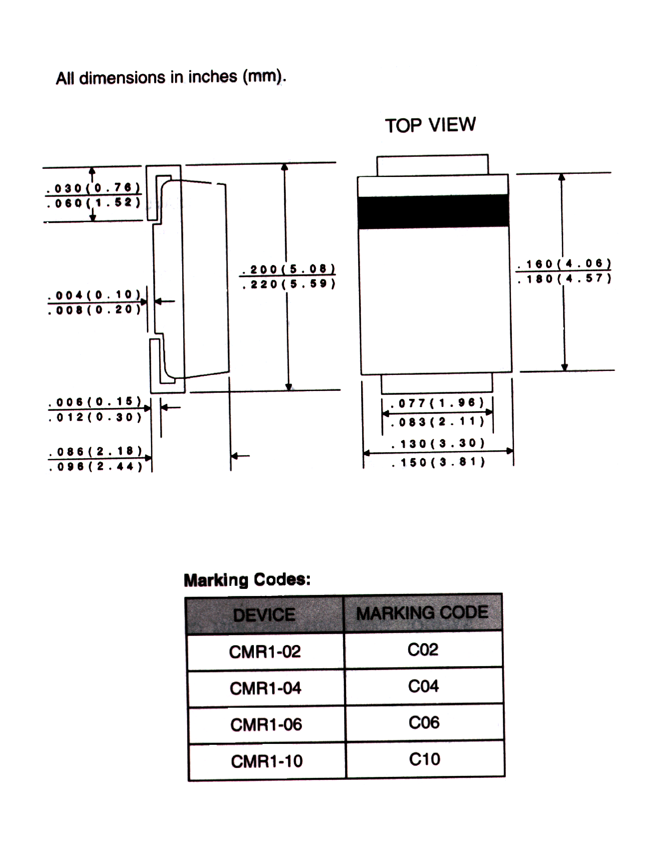 Datasheet CMR1-06 - GENERAL PURPOSE RECTIFIER 1.0 AMP/ 200 THRU 1/000 VOLTS page 2
