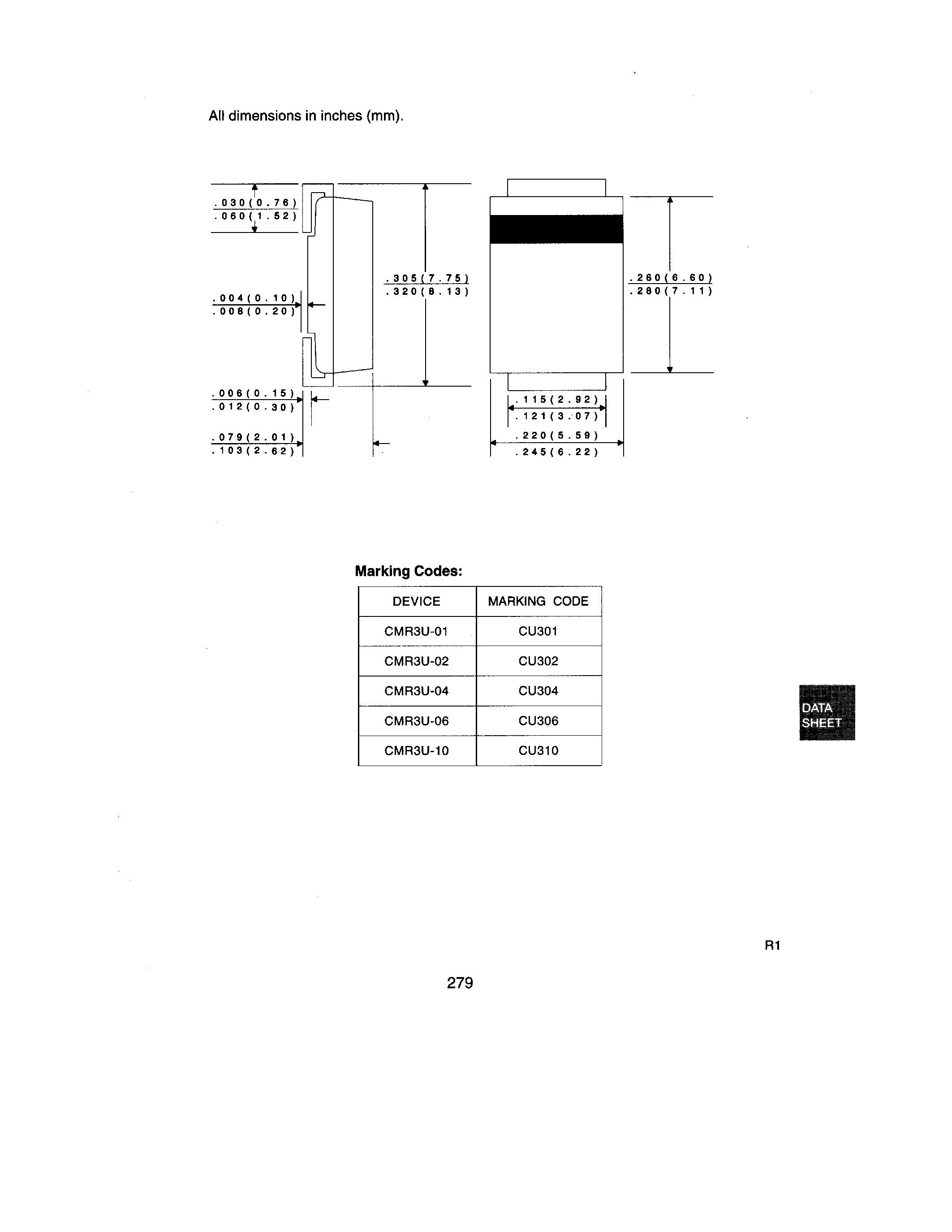 Datasheet CMR3U-10 page 2 Datasheet CMR3U-10 - ULTRA FAST RECOVERY RECTIFIER 3.0 AMP/ 100 THRU 1000 VOLTS page 2