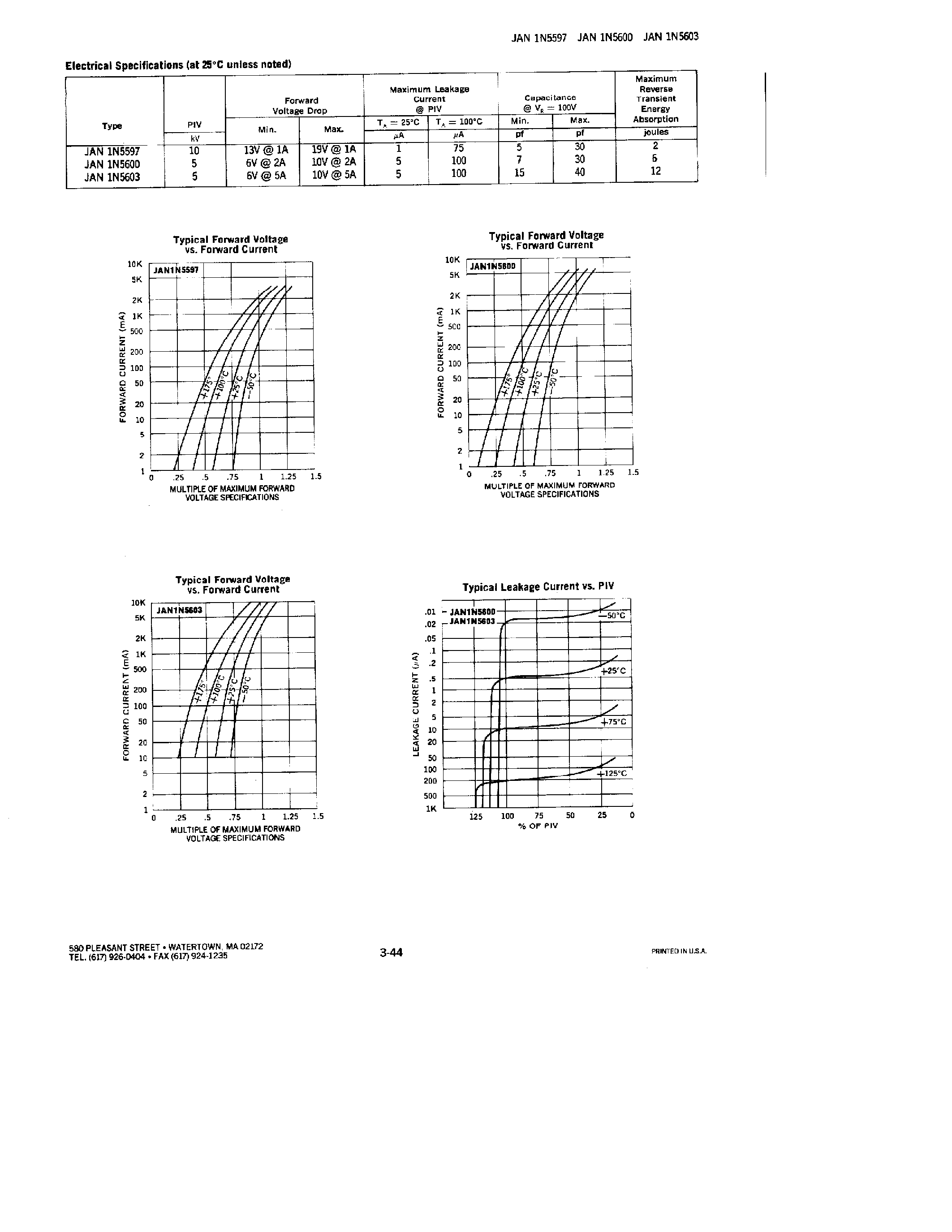 Datasheet 1N5597 - RECTIFIERS ASSEMBLIES page 2