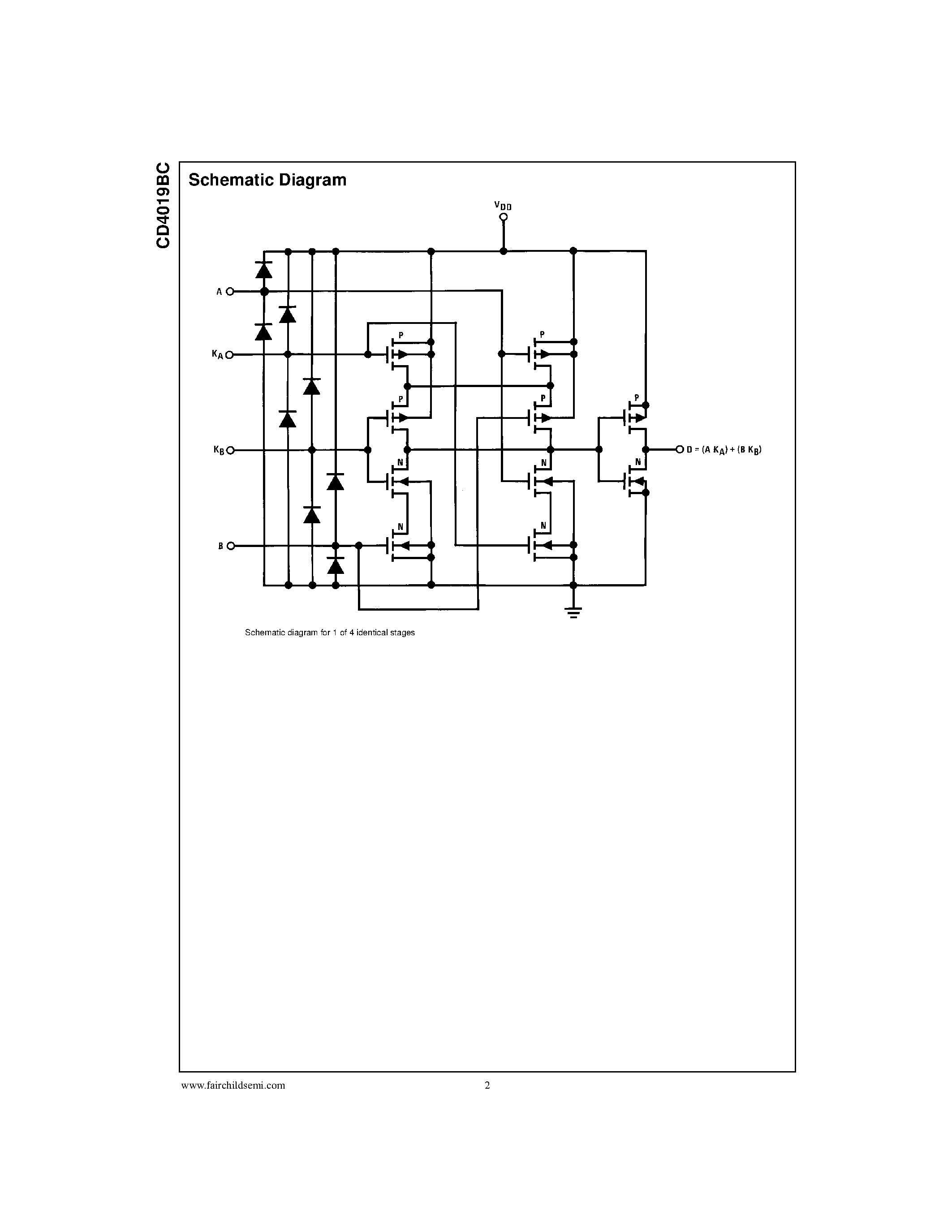 Даташит на микросхему CD4019BCM страница 2 Даташит CD4019BCM - Quad AND-OR Select Gate страница 2