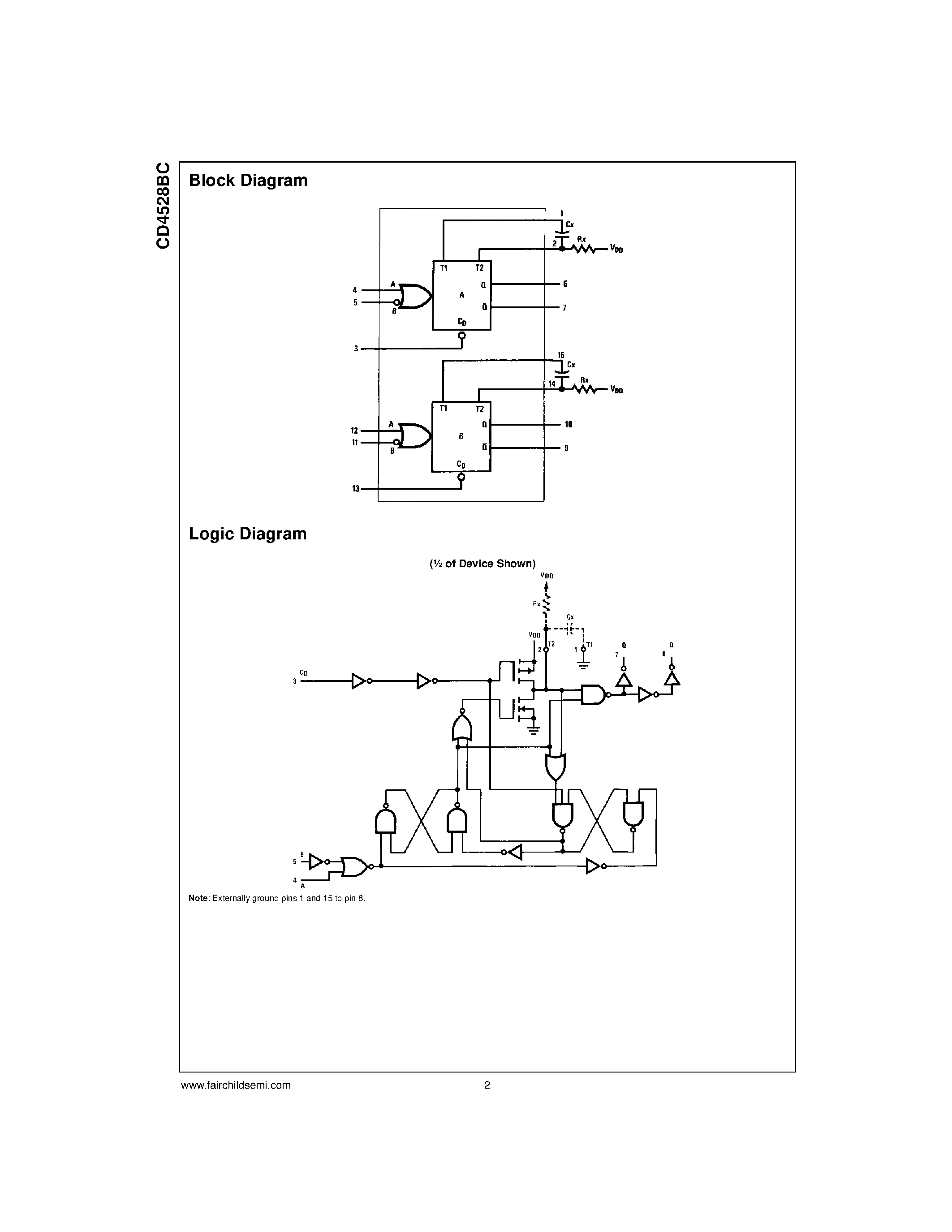 Даташит на микросхему CD4528BCM страница 2 Даташит CD4528BCM - Dual Monostable Multivibrator страница 2