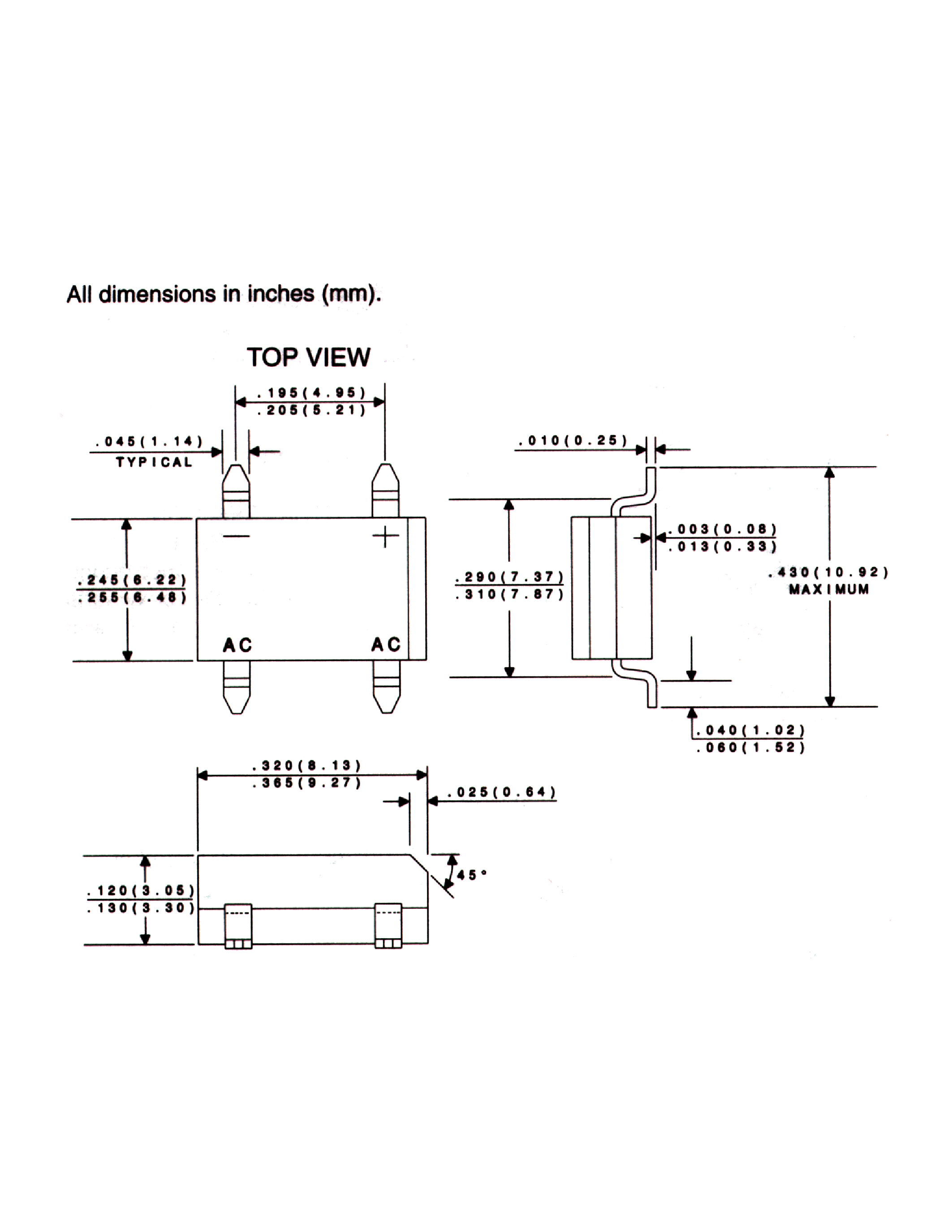 Datasheet CBR1-D020S - 1.0 AMP DUAL IN LINE BRIDGE RECTIFIER page 2