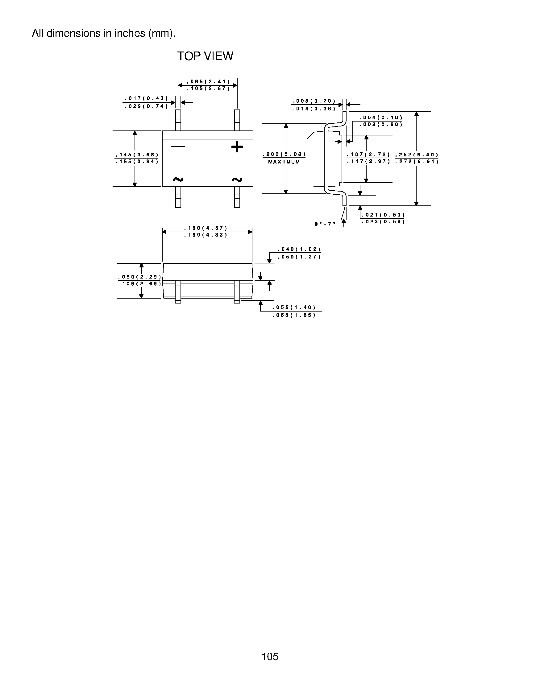 Datasheet CBRHD-02 page 2 Datasheet CBRHD-02 - HIGH DENSITY SURFACE MOUNT AMP DUAL IN LINE BRIDGE RECTIFIER page 2