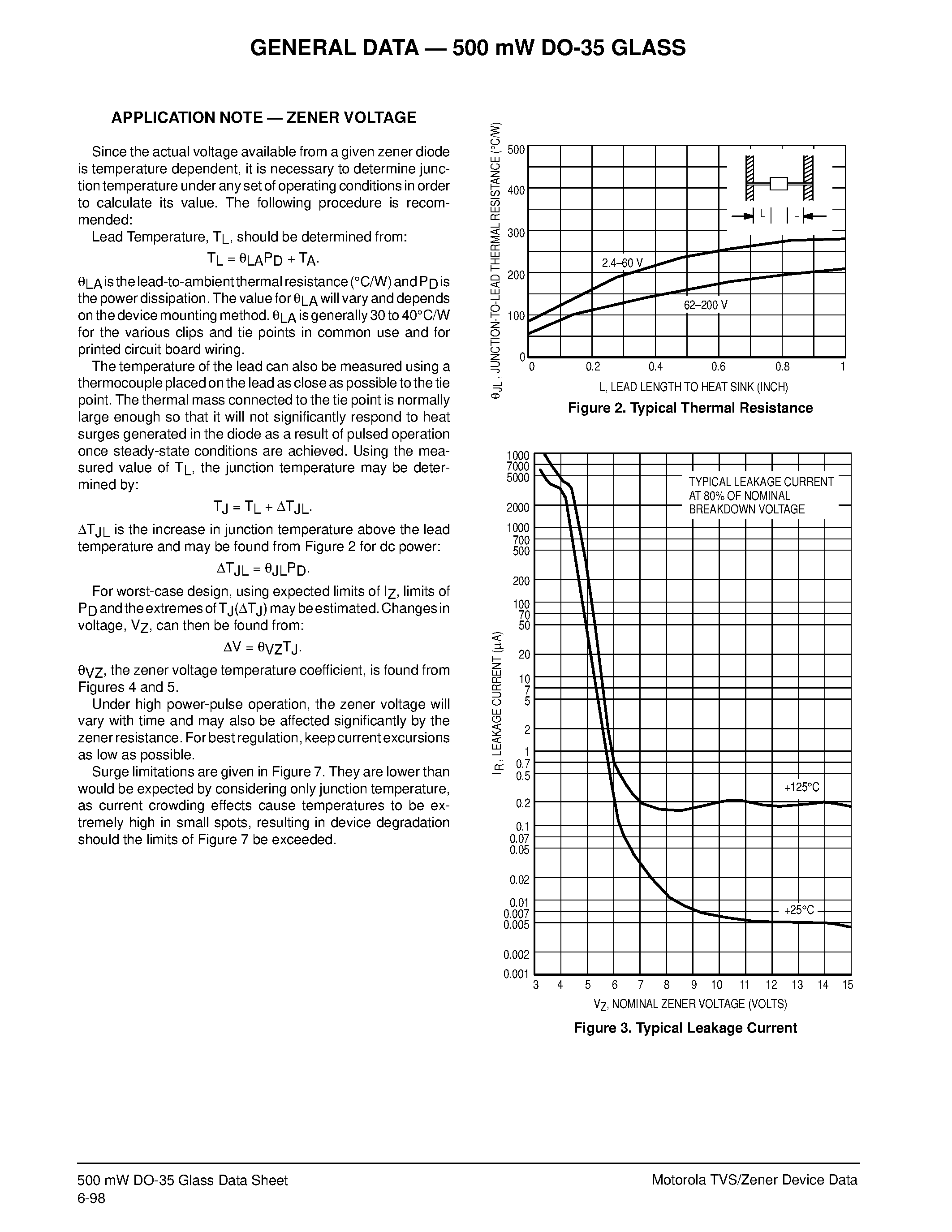 Datasheet BZX79C3V3RL - 500 mW DO-35 Glass Zener Voltage Regulator Diodes page 2