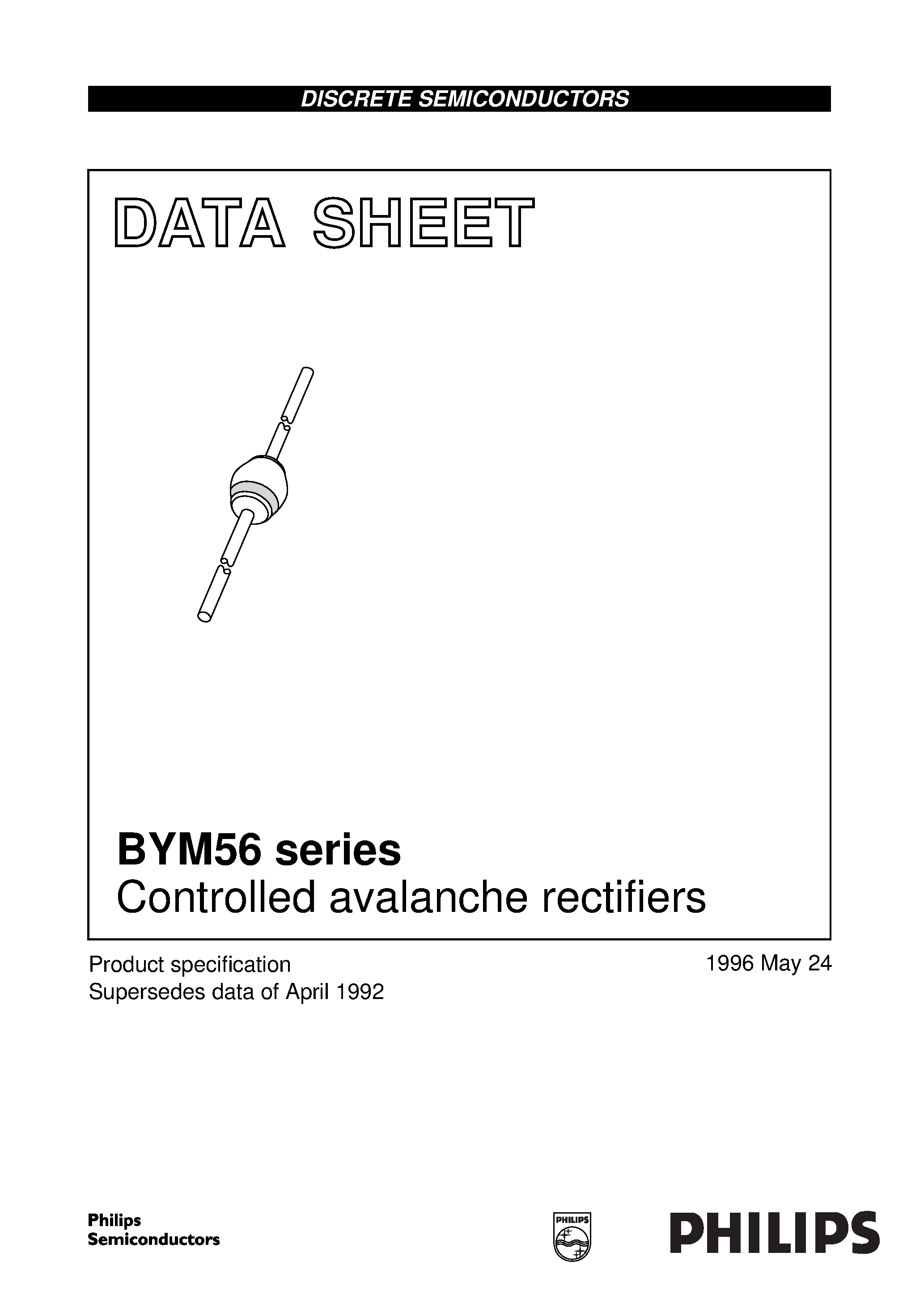 Datasheet BYM56B - Controlled avalanche rectifiers page 1
