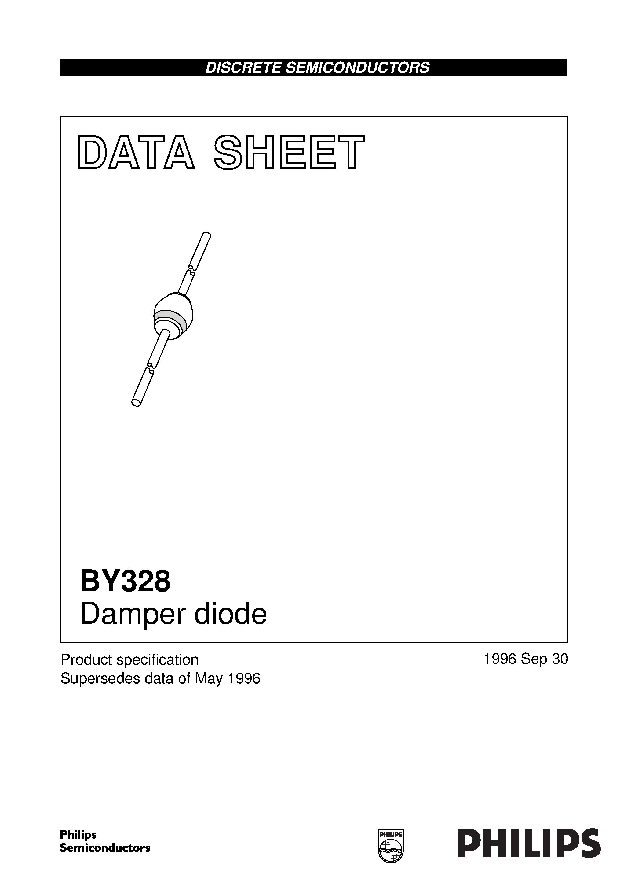Datasheet BY328 - Damper diode page 1