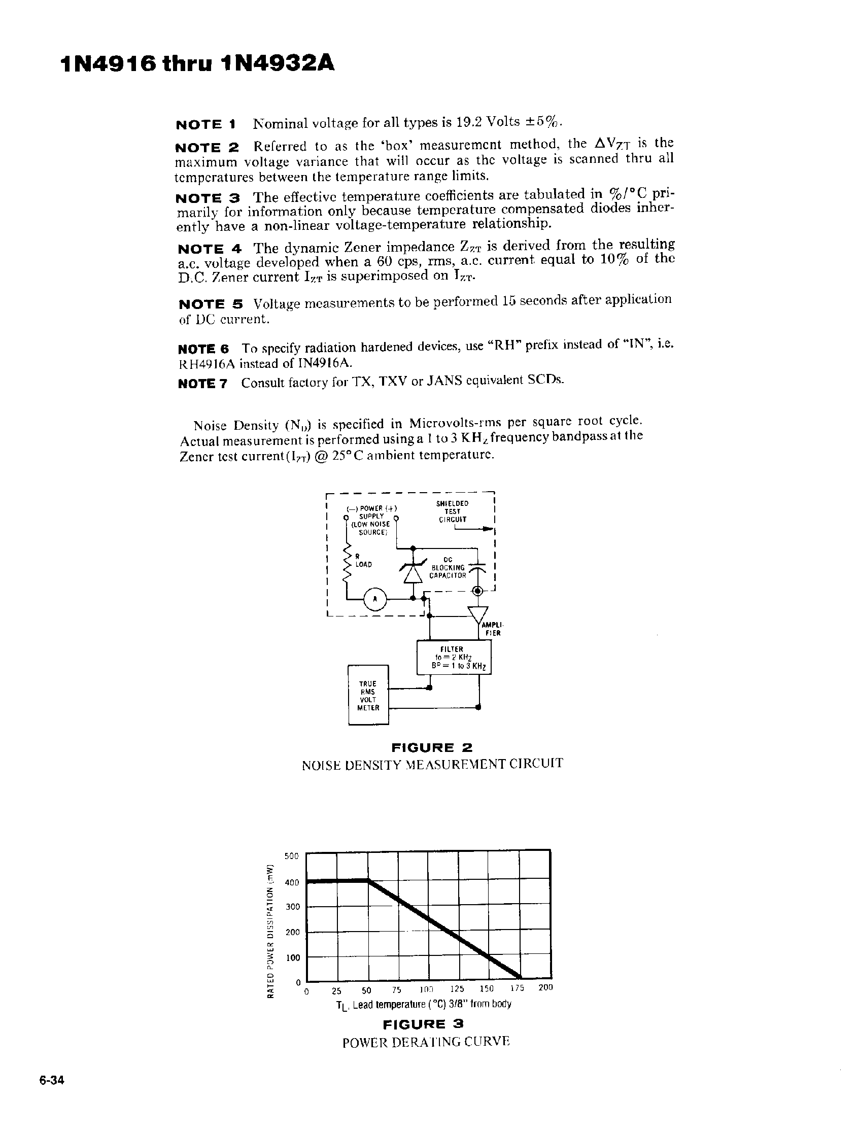 Datasheet 1N4916 page 2 Datasheet 1N4916 - 19.2 VOLT LOW NOISE TEMPERATURE COMPENSATED ZENER REFERENCE DIODES page 2