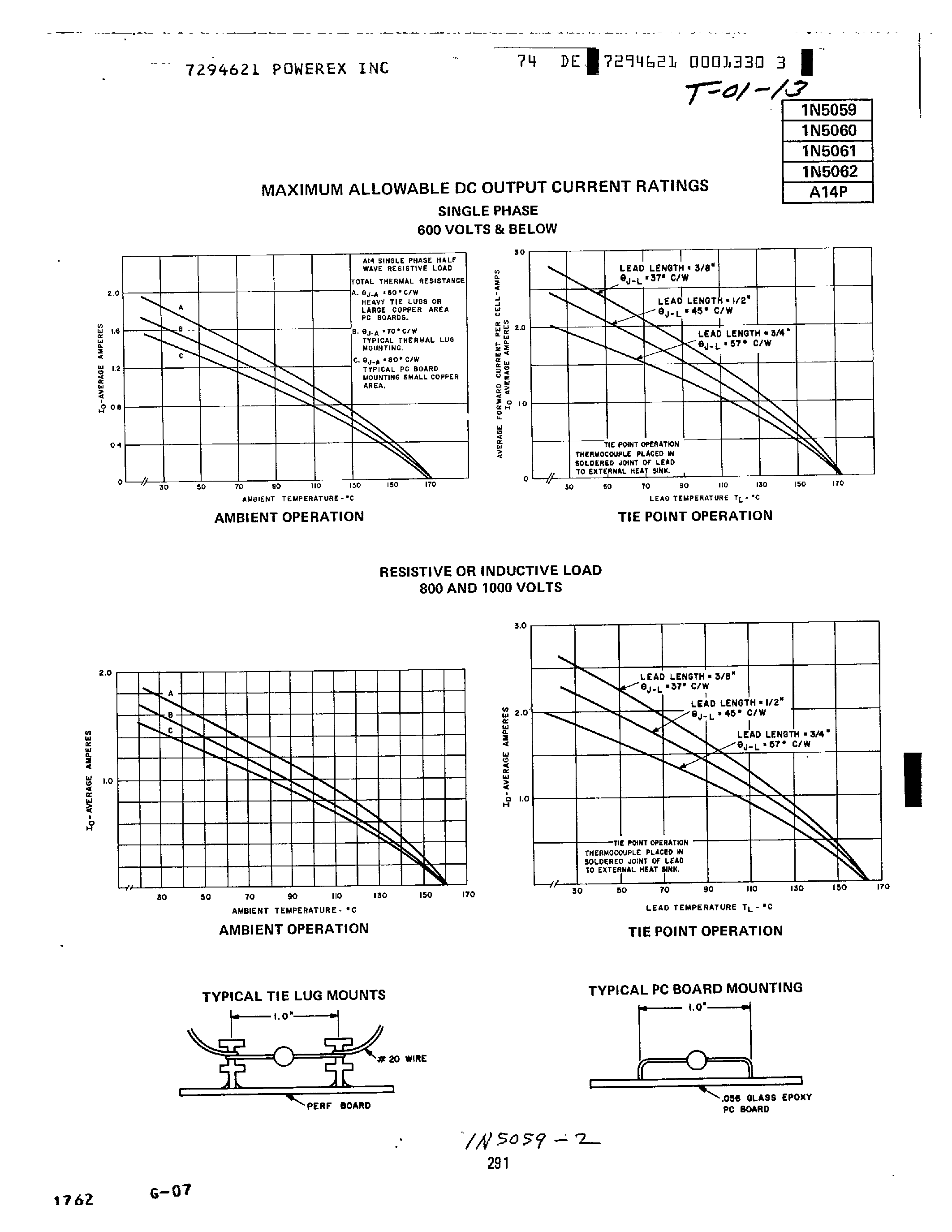 Datasheet 1N5060 page 2 Datasheet 1N5060 - Passivated Rectifier page 2