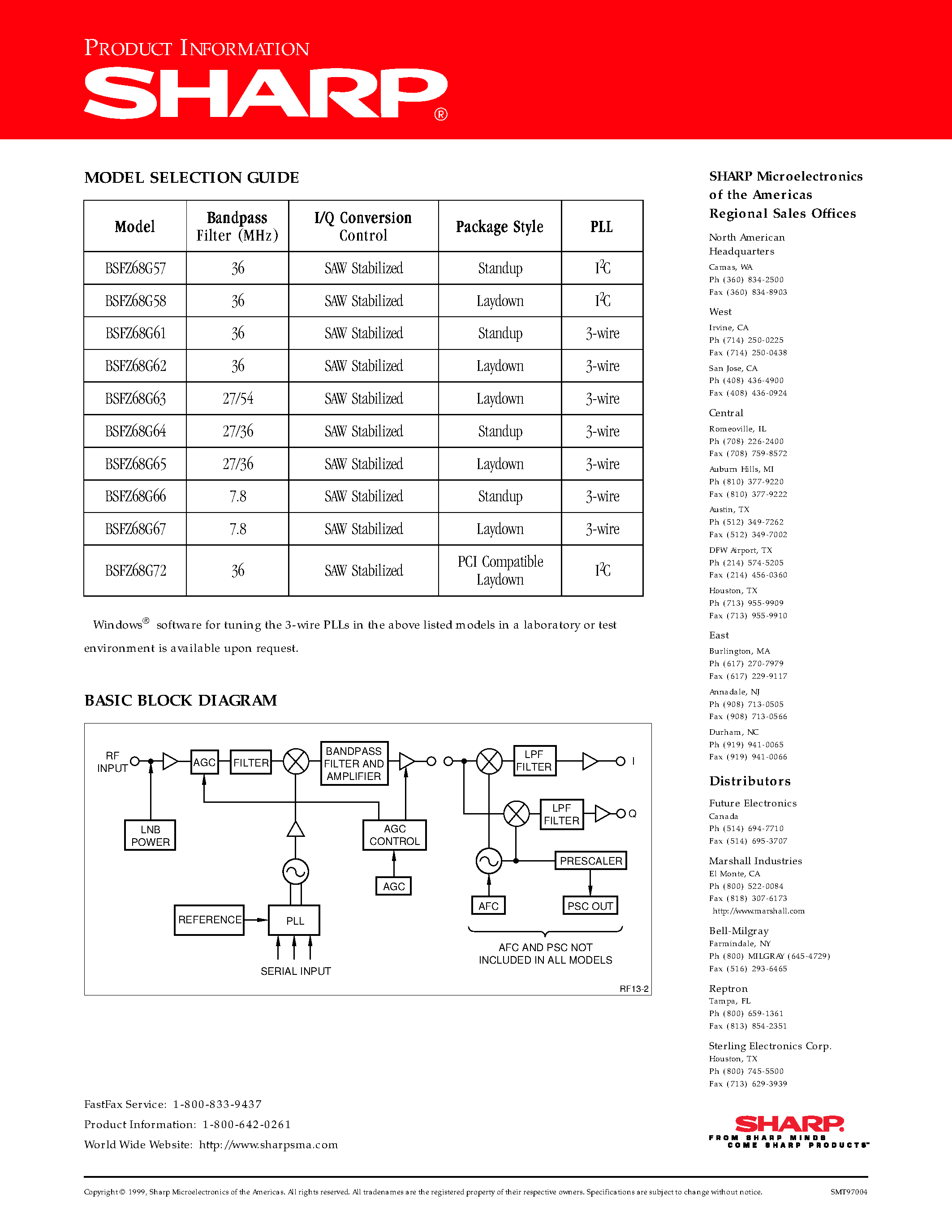 Даташит на микросхему BSFZ68G57 страница 2 Даташит BSFZ68G57 - I/Q Output Satellite Tuners страница 2