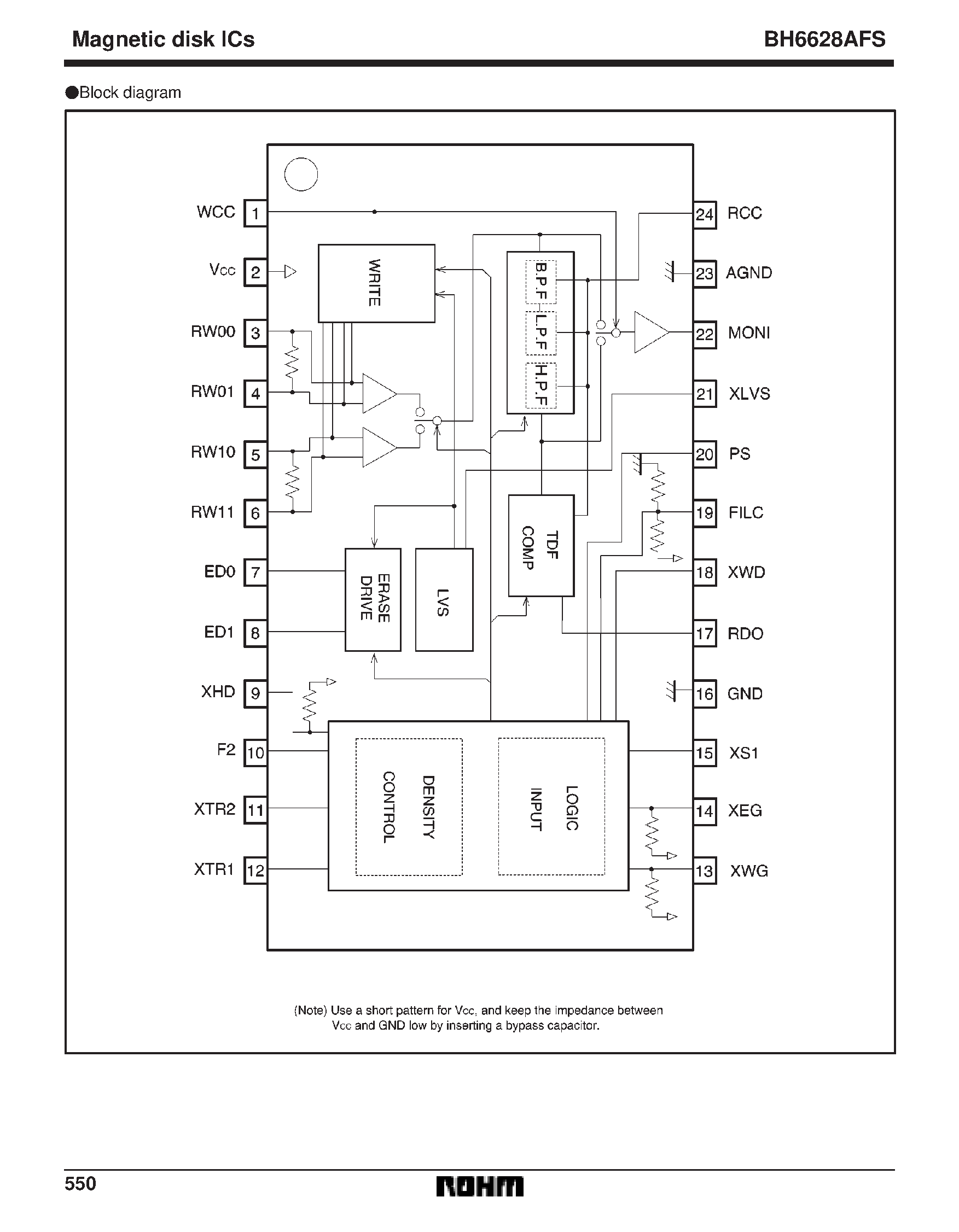 Даташит на микросхему BH6628AFS страница 2 Даташит BH6628AFS - Read / Write amplifier for FDD страница 2