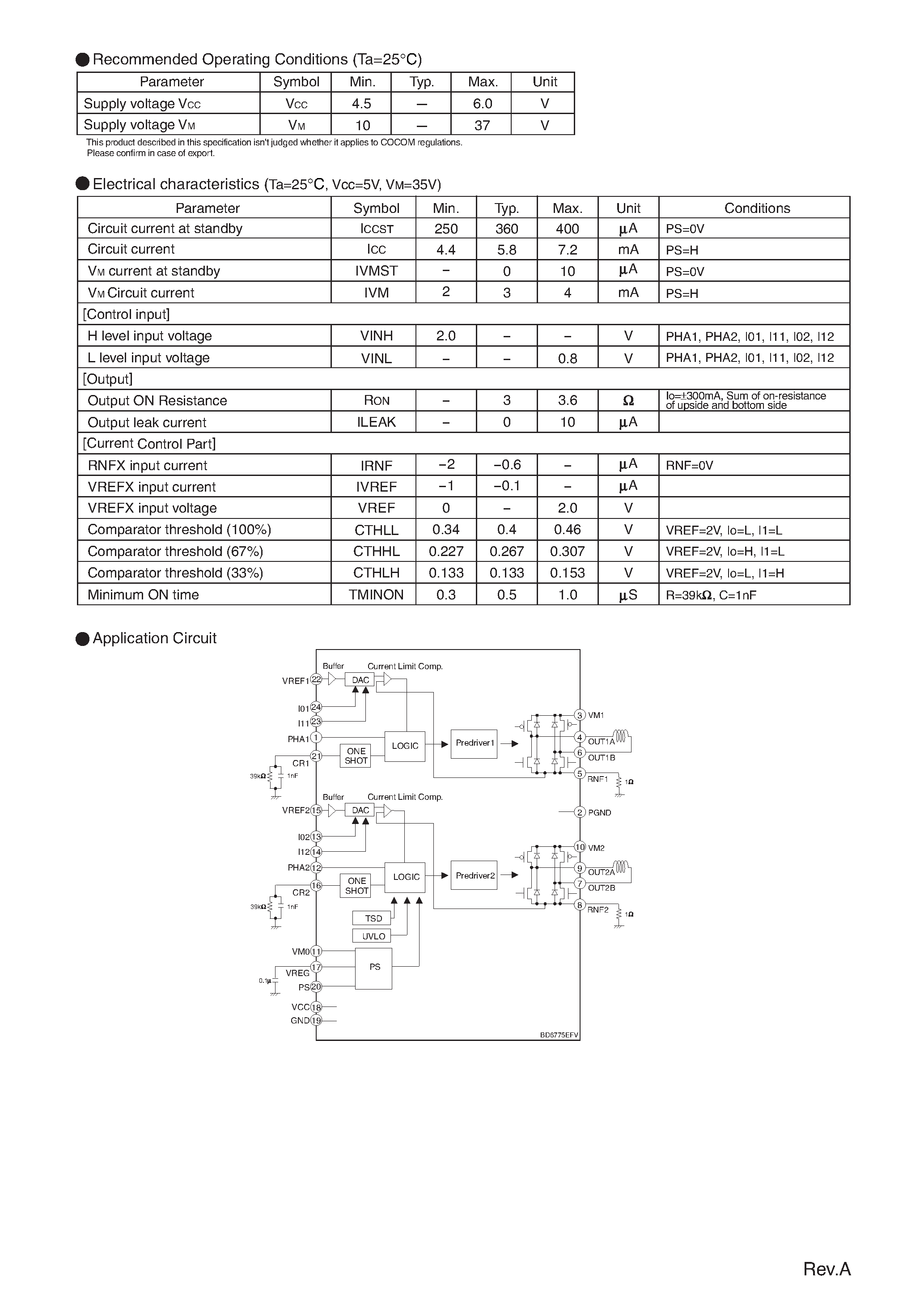 Даташит BD6775EFV - Stepping Motor Driver страница 2