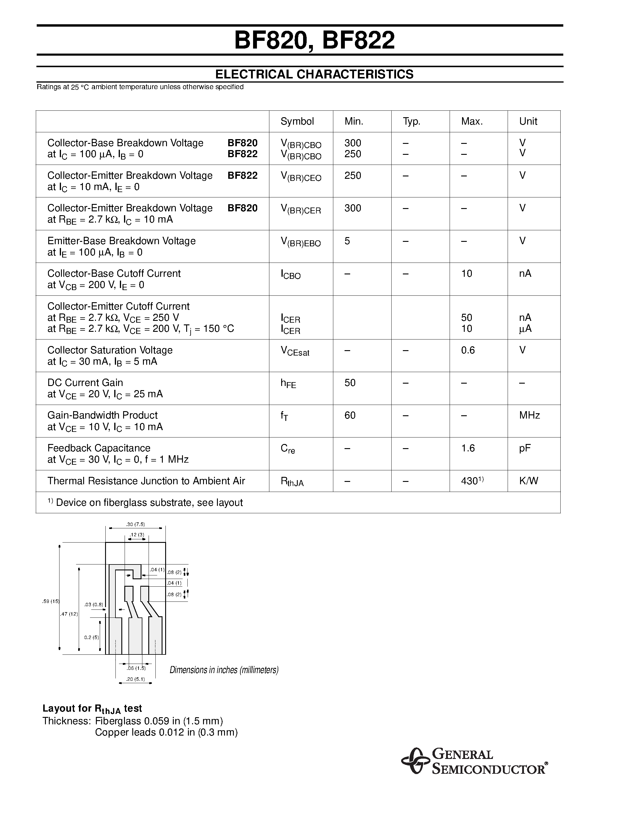 Даташит на микросхему BF820 страница 2 Даташит BF820 - Small Signal Transistors (NPN) страница 2