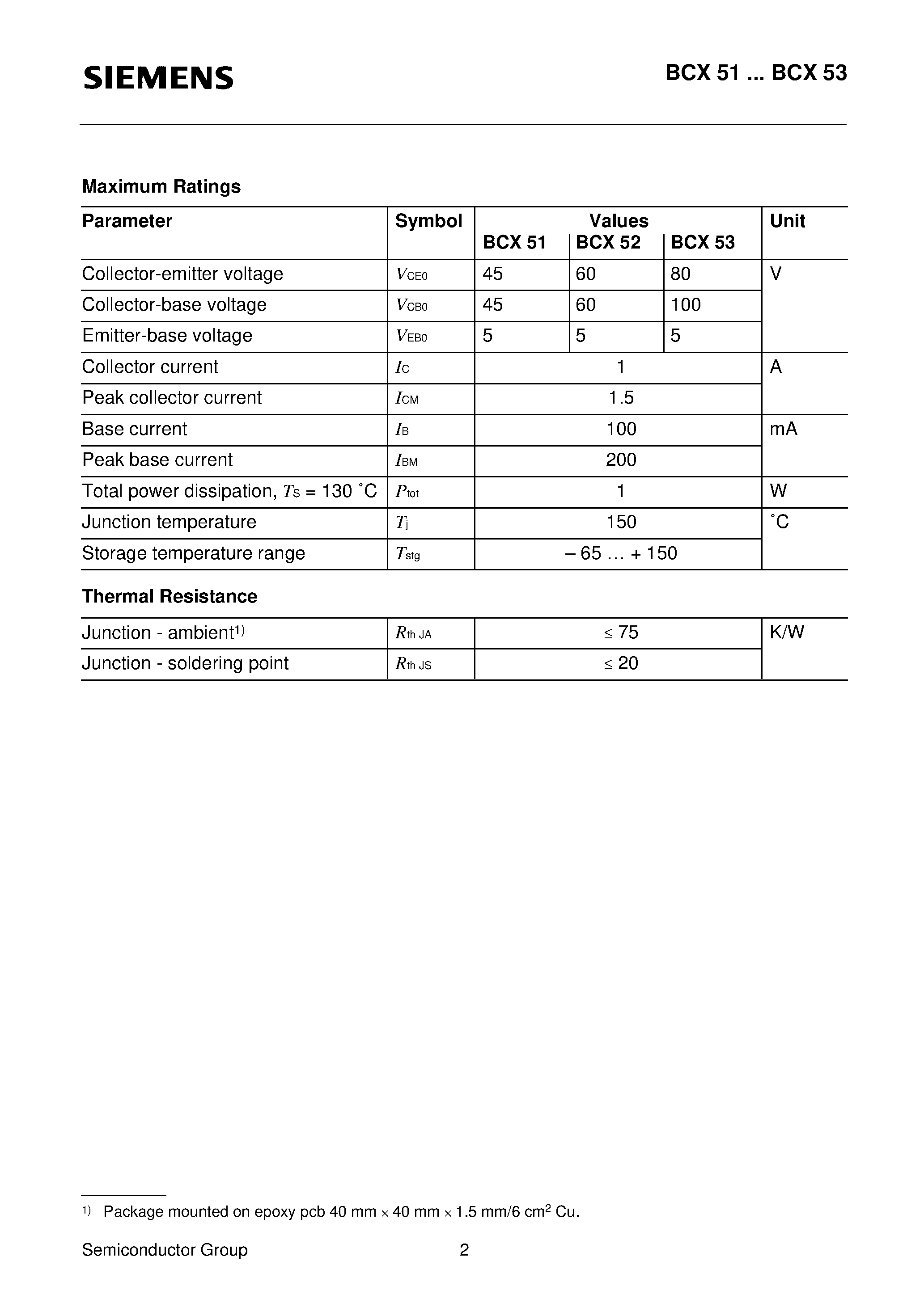 Datasheet BCX51-10 - PNP Silicon AF Transistors page 2