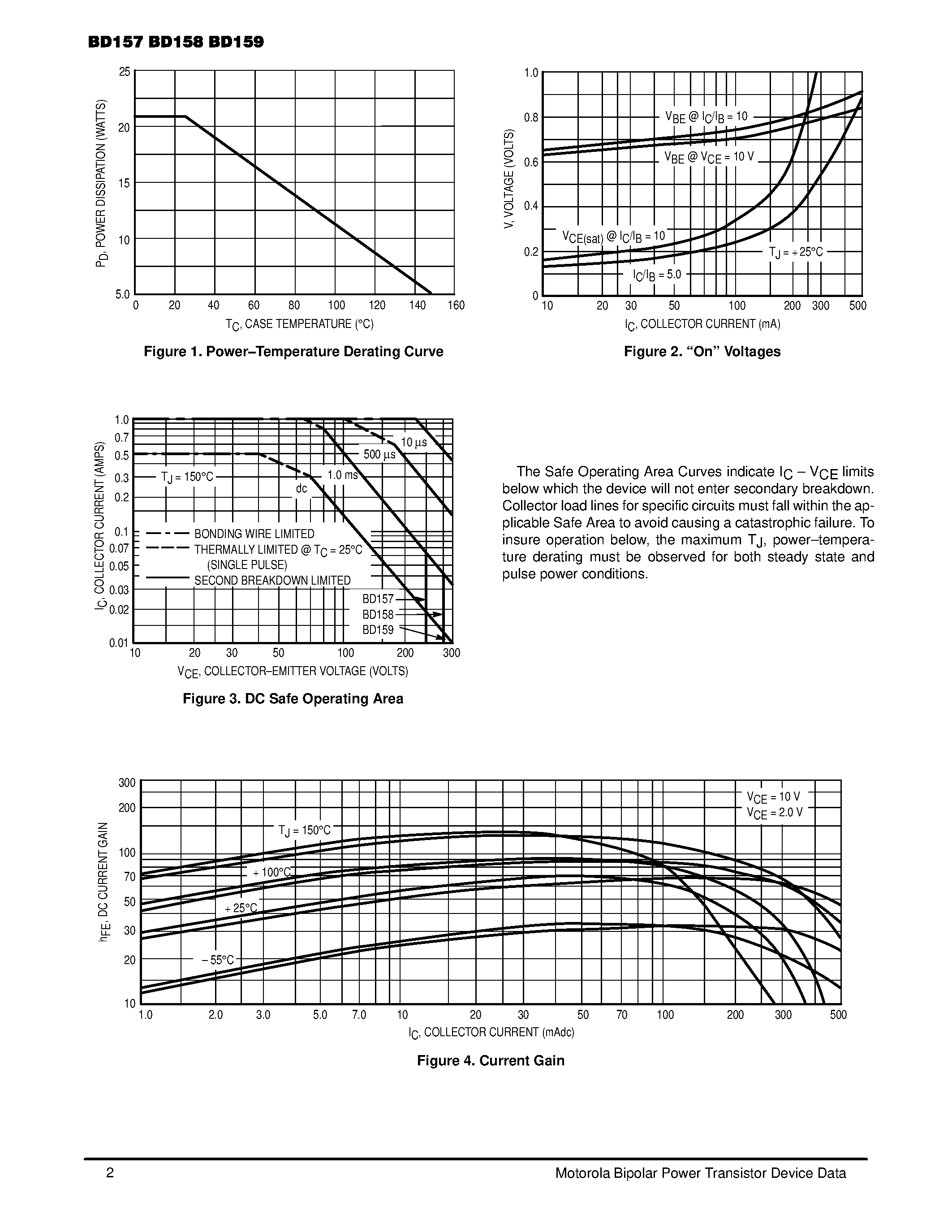 Datasheet BD157 page 2 Datasheet BD157 - Plastic Medium Power NPN Silicon Transistor page 2