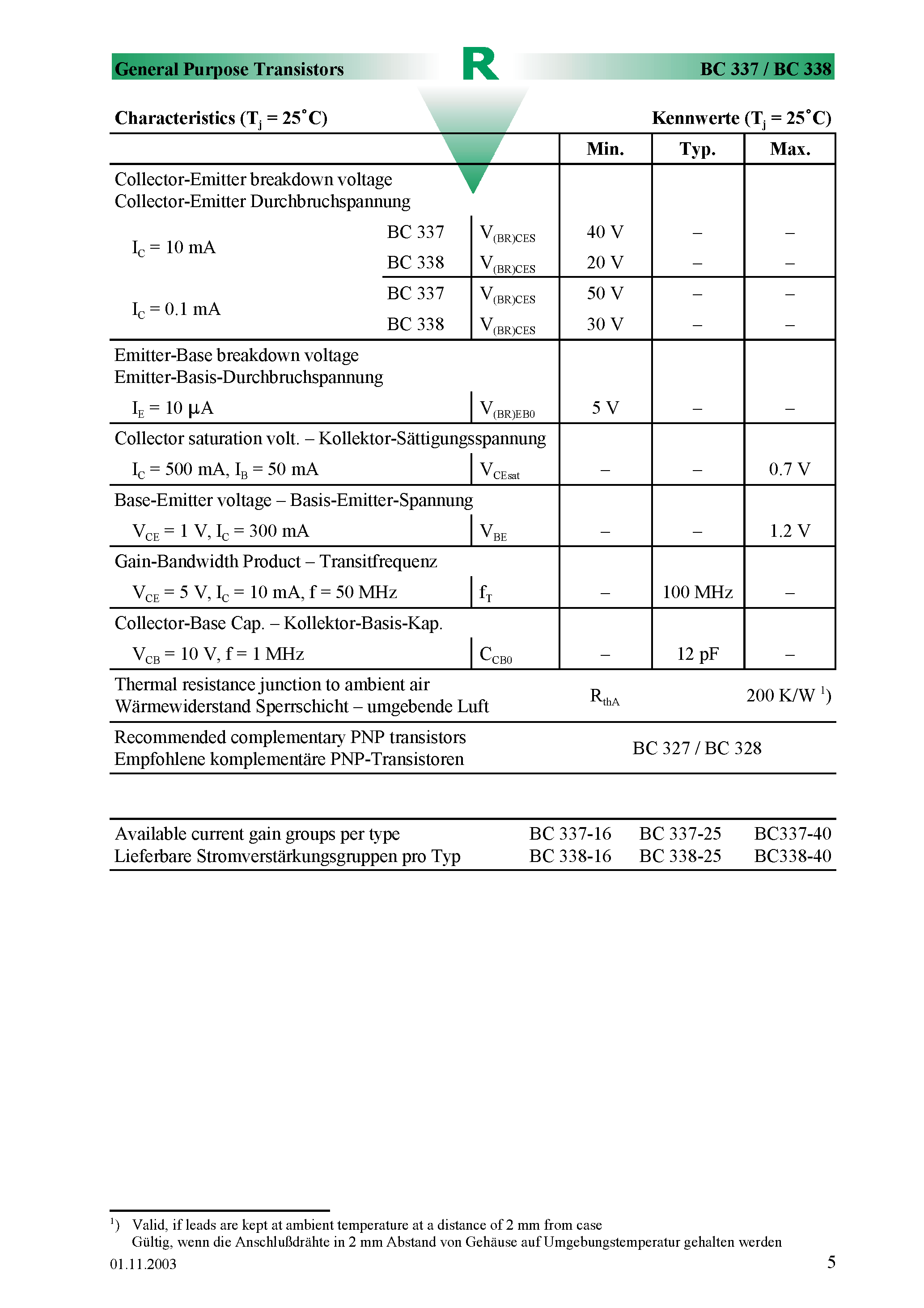 Datasheet BC351 - PNP SILICON TRANSISTOR page 2