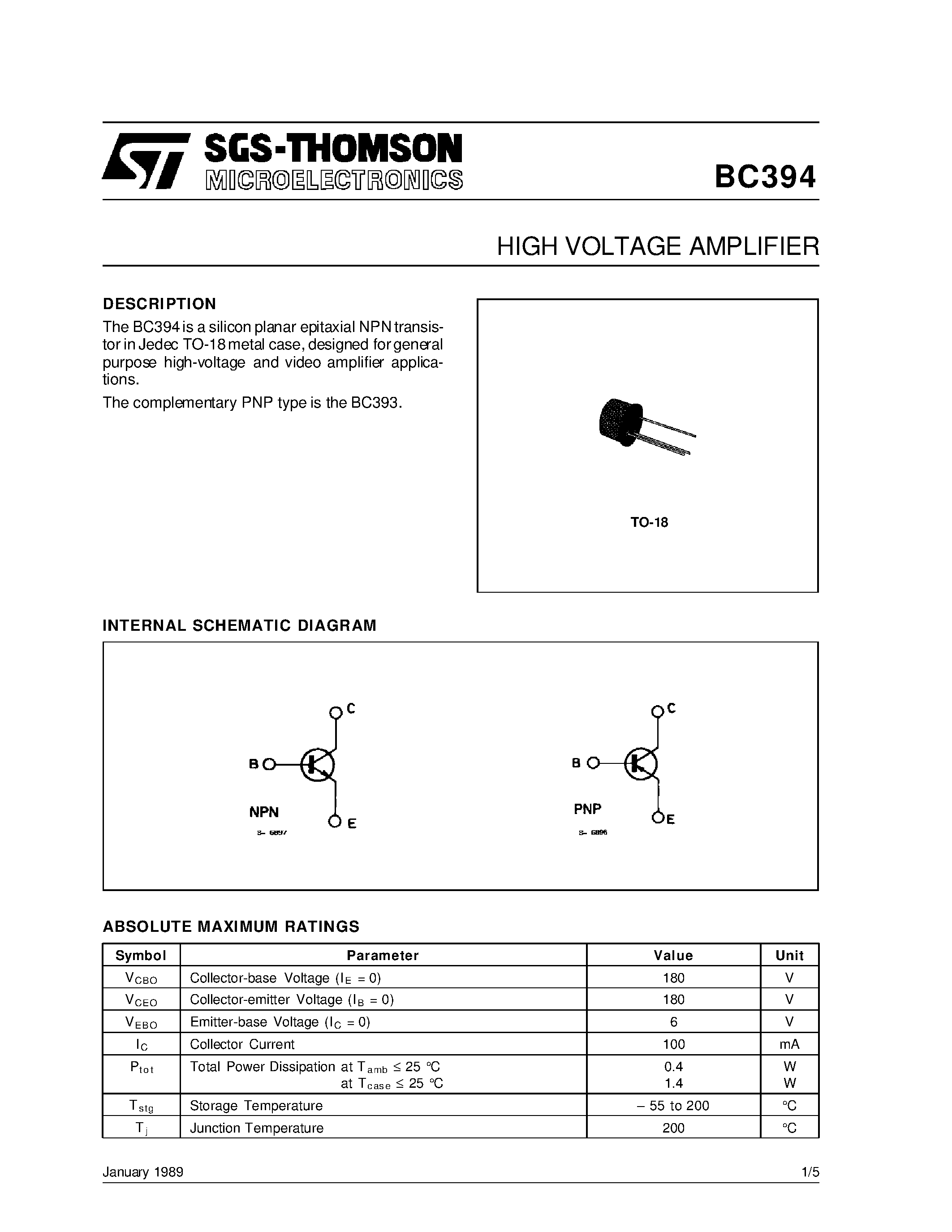 Даташит BC413 - SILICON PLANAR EPITAXIAL TRANSISTORS страница 1