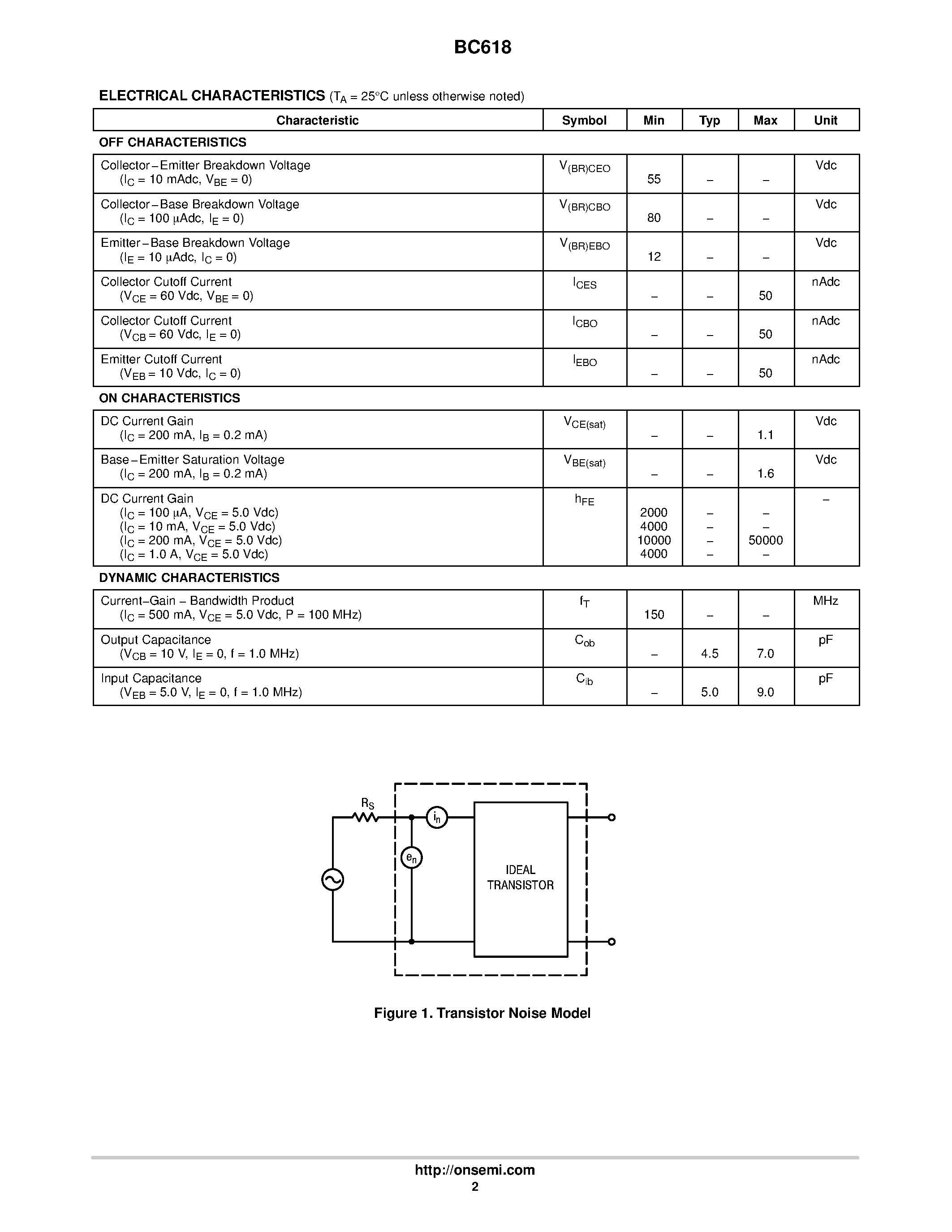 Даташит BC618 - Darlington Transistors(NPN Silicon) страница 2