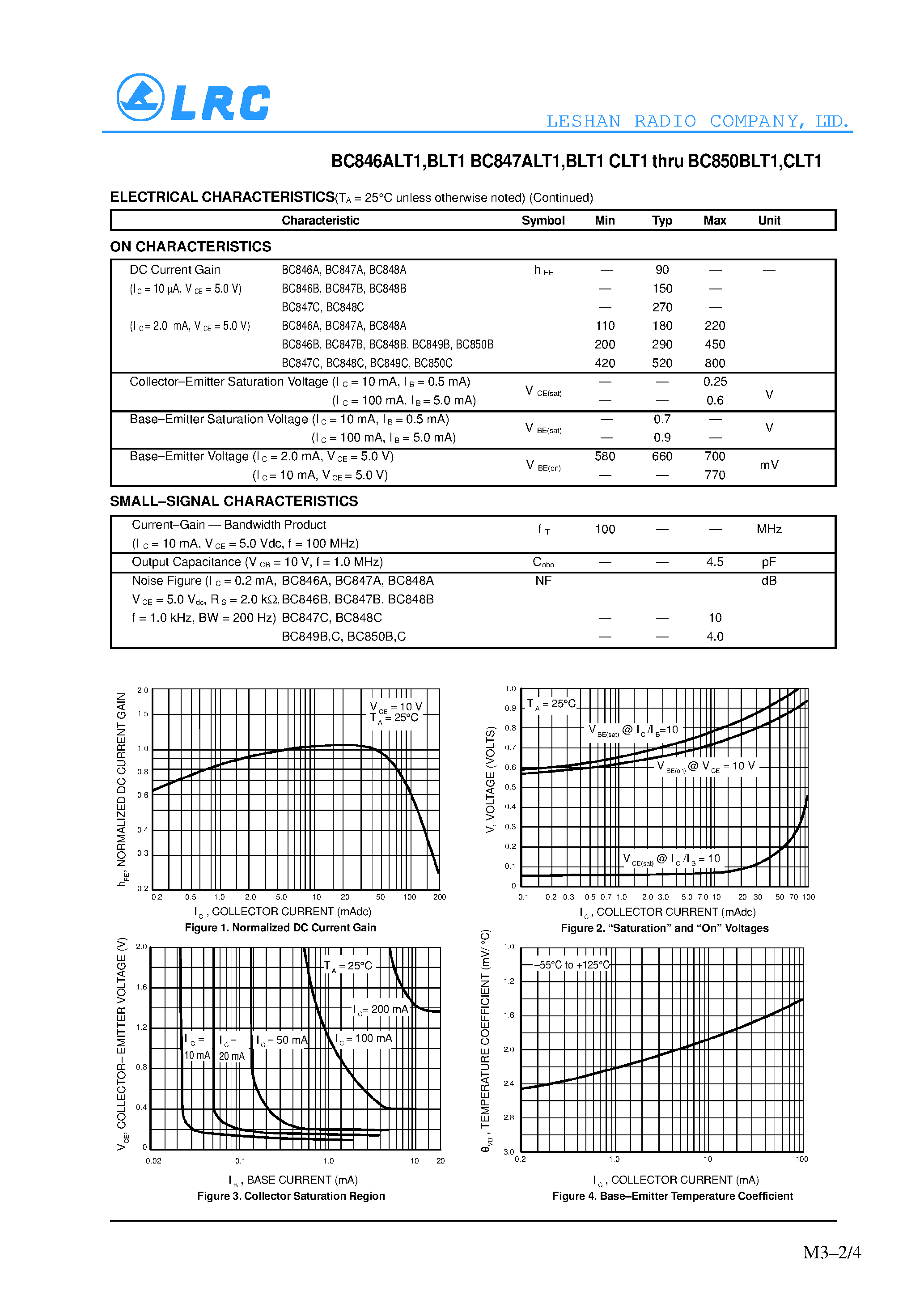 Даташит BC846BLT1 - General Purpose Transistors(NPN Silicon) страница 2
