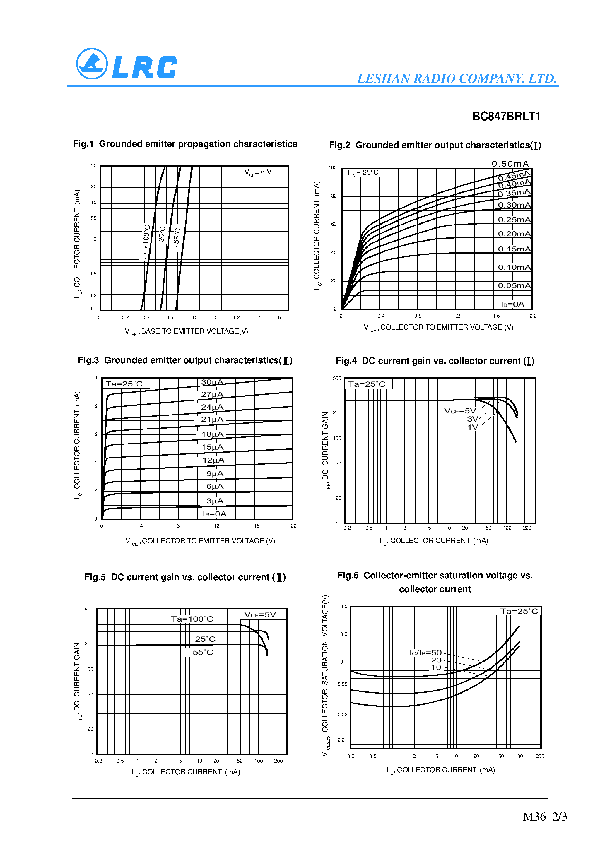 Даташит BC847BRLT1 - General Purpose Transistors(NPN Silicon) страница 2