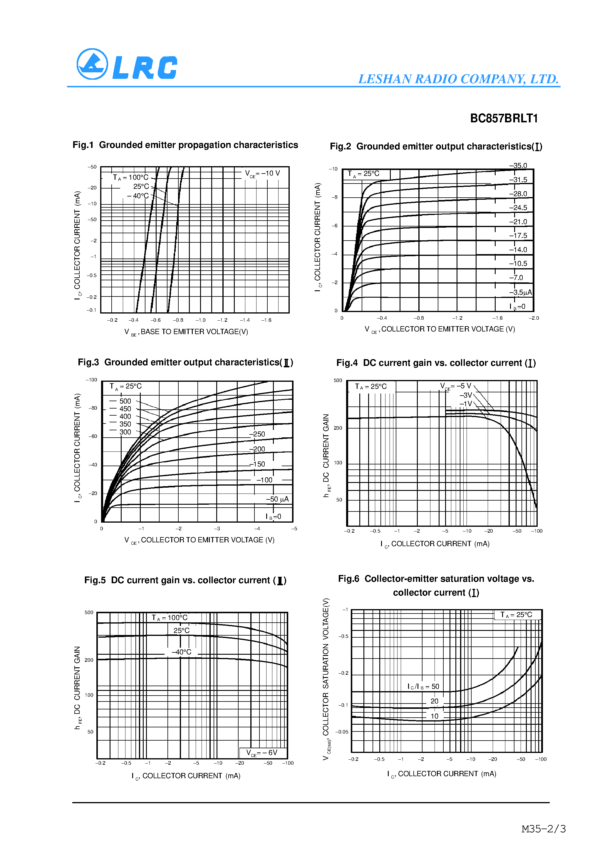 Даташит BC857BRLT1 - General Purpose Transistors(PNP Silicon) страница 2