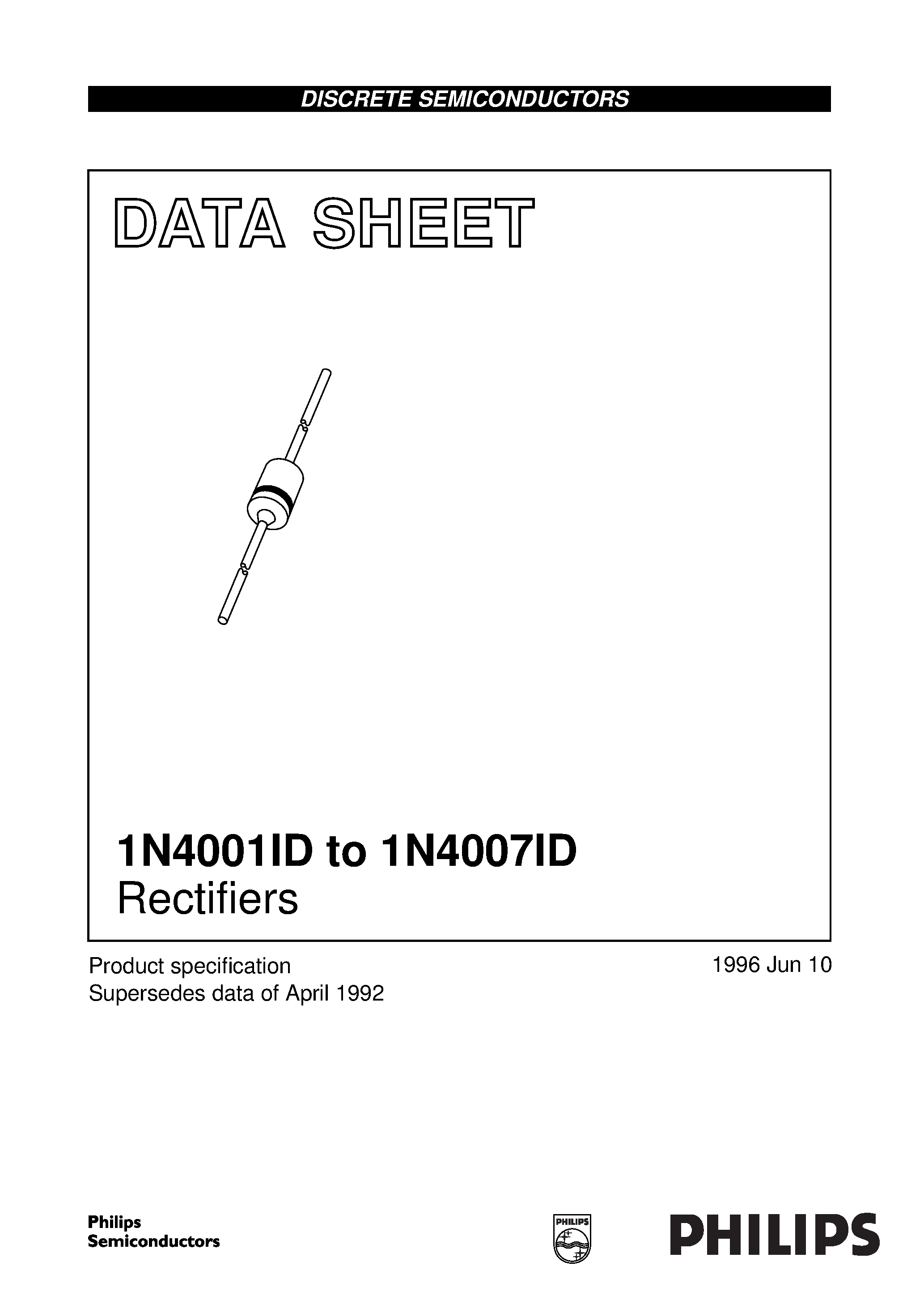 Datasheet 1N4007ID - Rectifiers page 1
