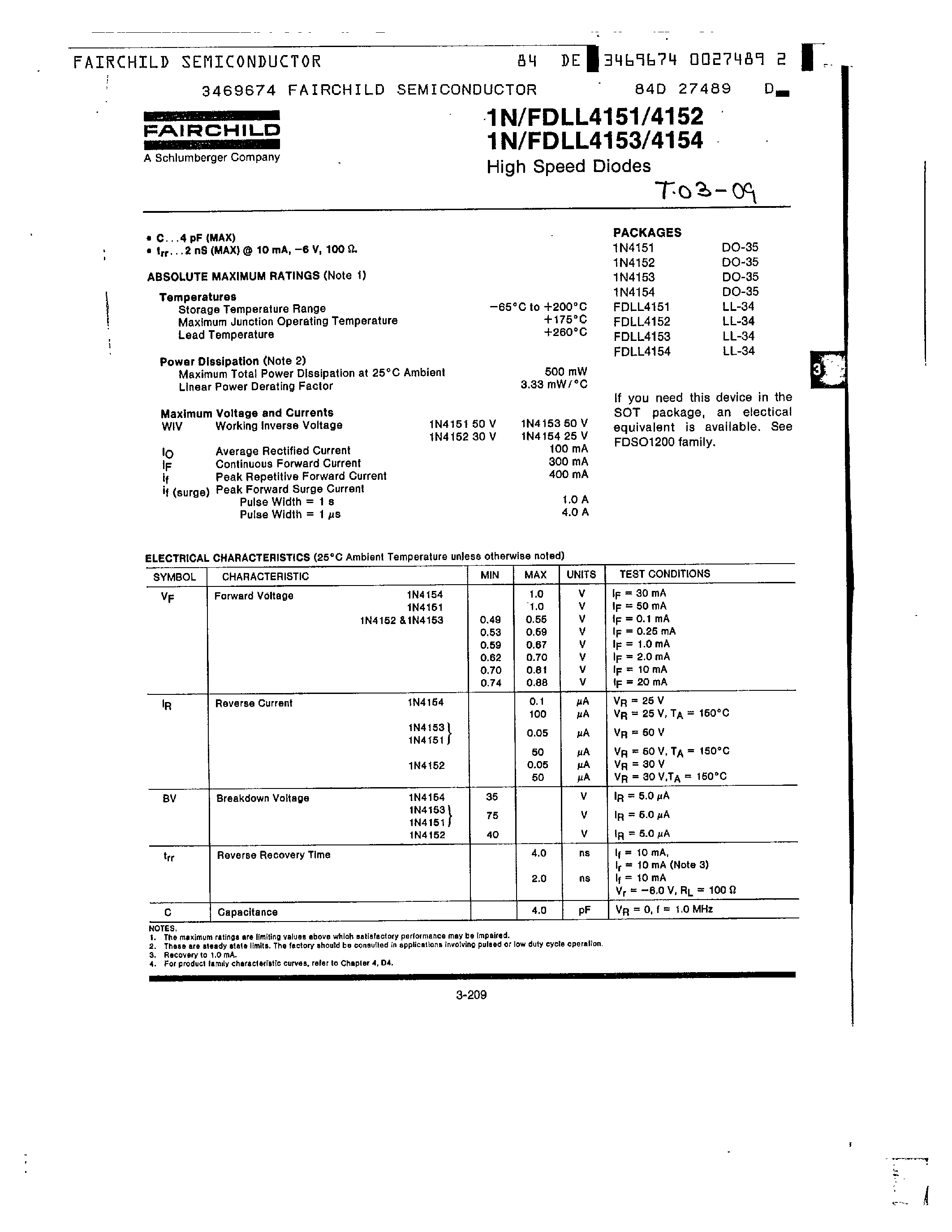 Даташит на микросхему 1N4009 страница 2 Даташит 1N4009 - Ultra High Speed Diodes страница 2