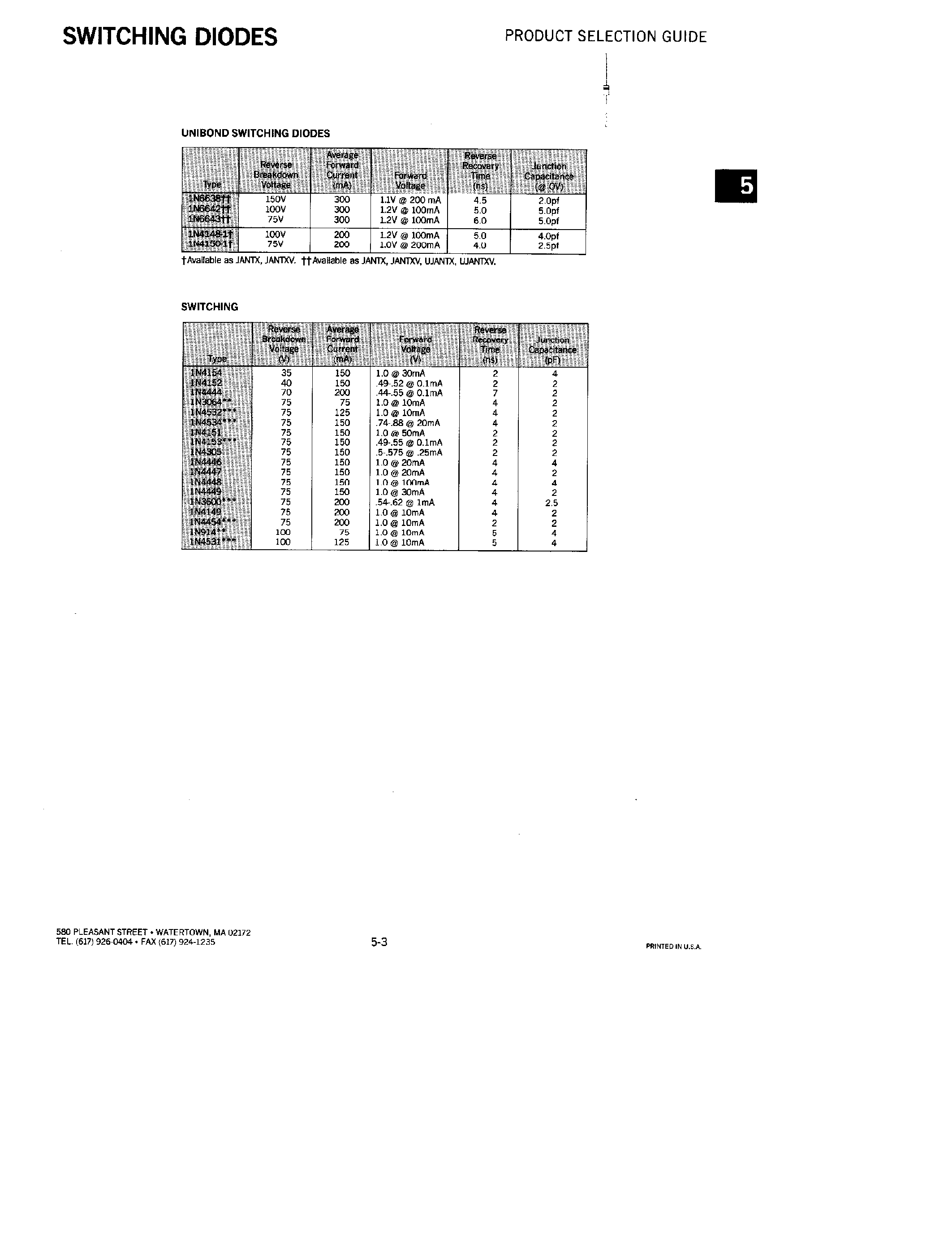 Datasheet 1N4444 - COMPUTER DIODE Switching page 2