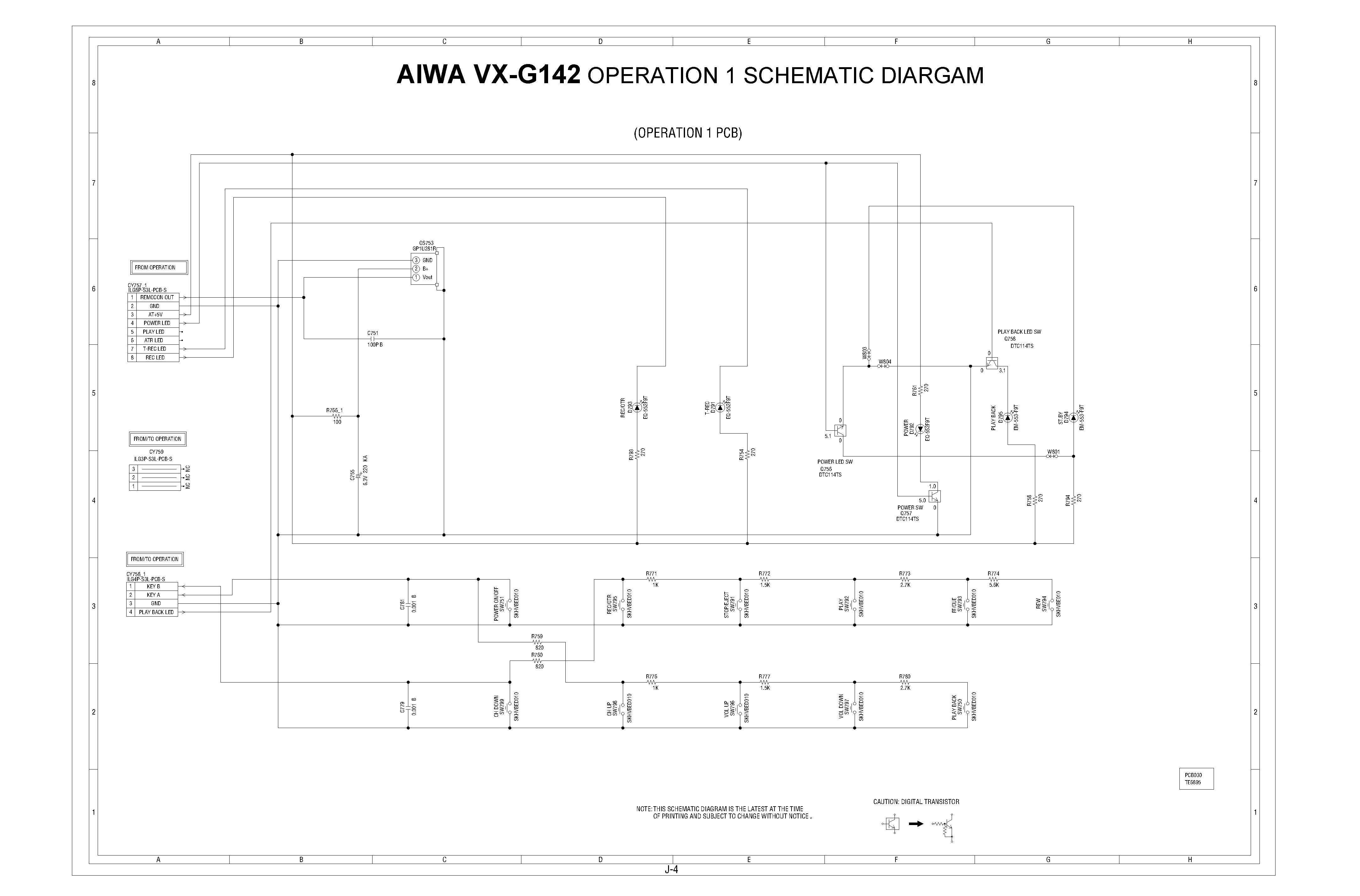 Даташит на микросхему AIWA-VX-G142 страница 1 Даташит AIWA-VX-G142 - AIWA VX-G142 OPERATION 1 SCHEMATIC DIARGAM страница 1