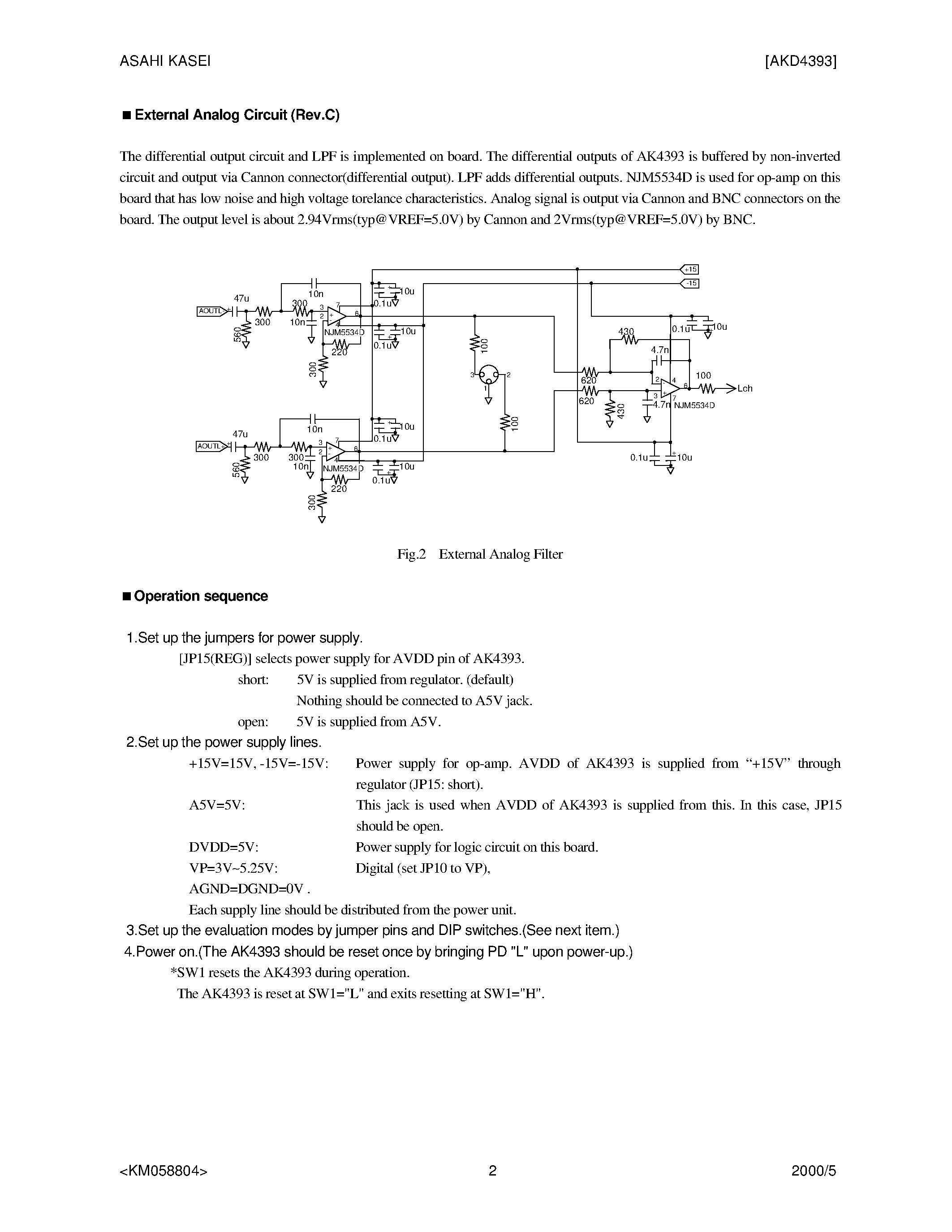 Datasheet AKD4393 page 2 Datasheet AKD4393 - ADVANCED MULTI-BIT 96KHZ 24-BIT DAC page 2