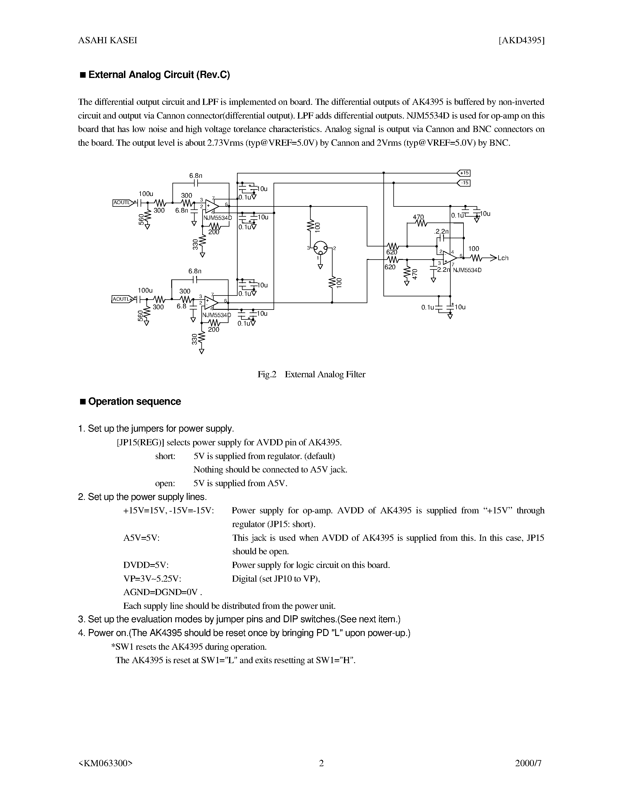 Datasheet AKD4395 page 2 Datasheet AKD4395 - ADVANCED MULTI-BIT 192KHZ 24-BIT DAC page 2