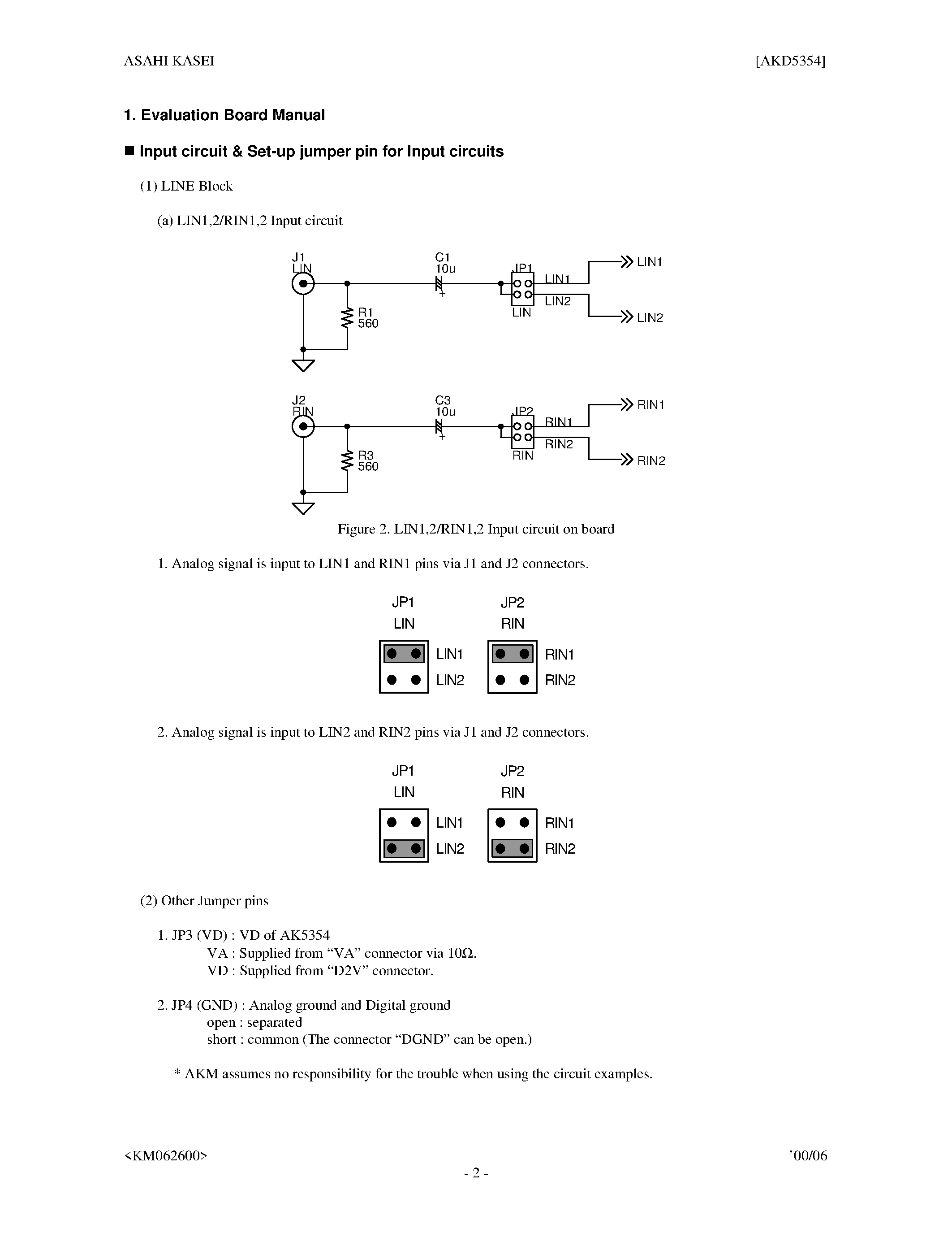 Datasheet AKD5354 - LOW POWER 20 BIT ADC WITH PGA page 2