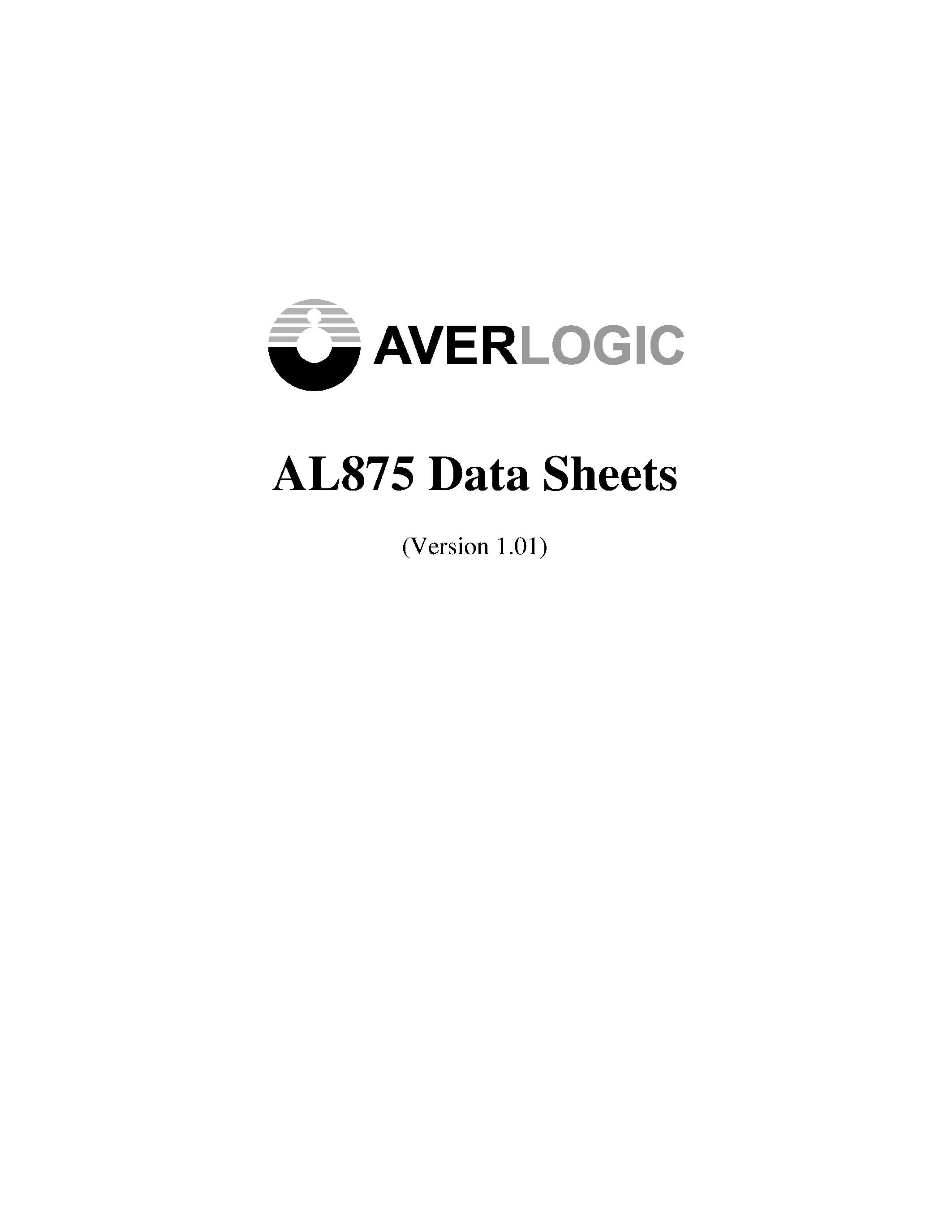 Datasheet AL875 - Triple High Speed/ 8-bit Analog-to-Digital Converter page 1