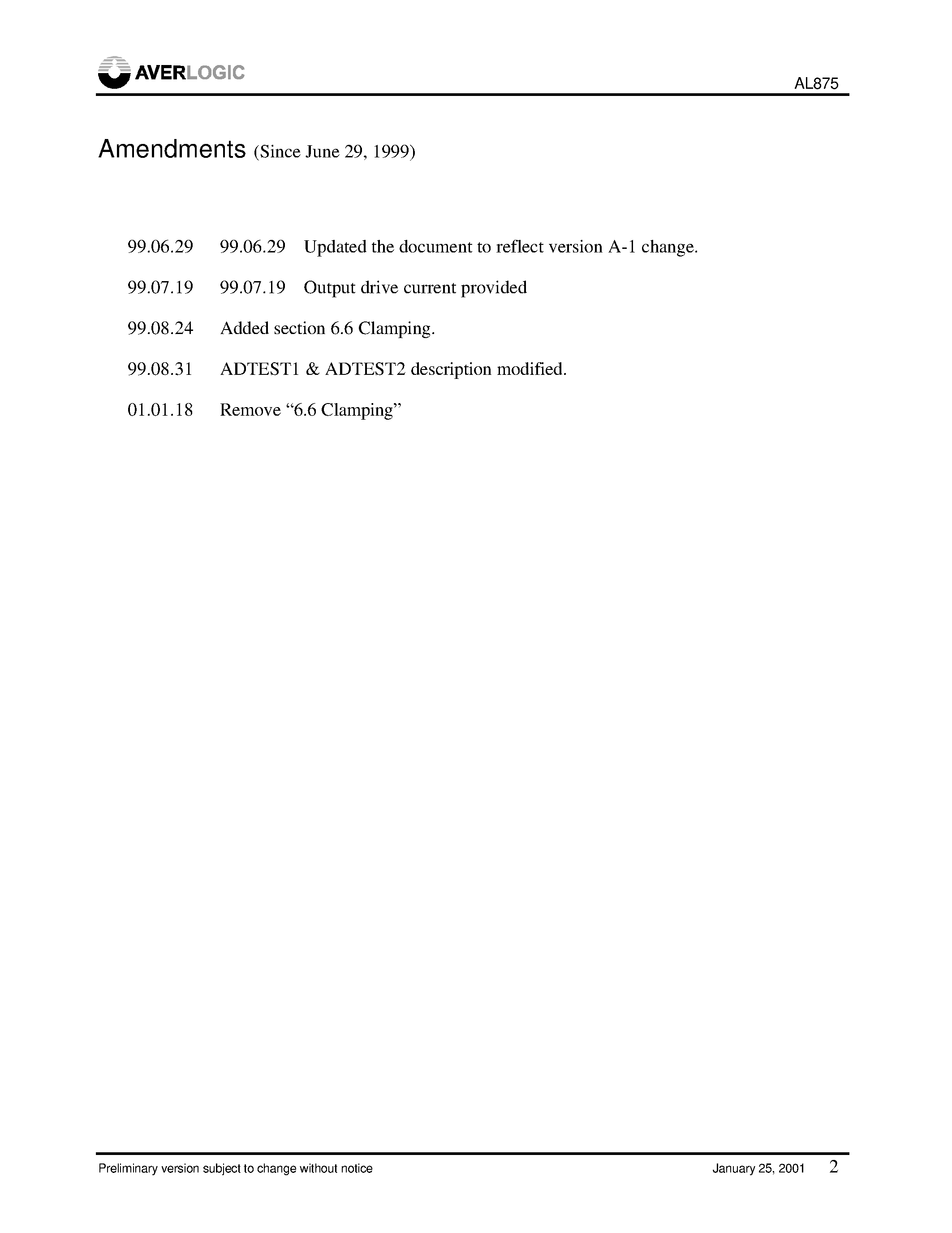 Datasheet AL875 - Triple High Speed/ 8-bit Analog-to-Digital Converter page 2